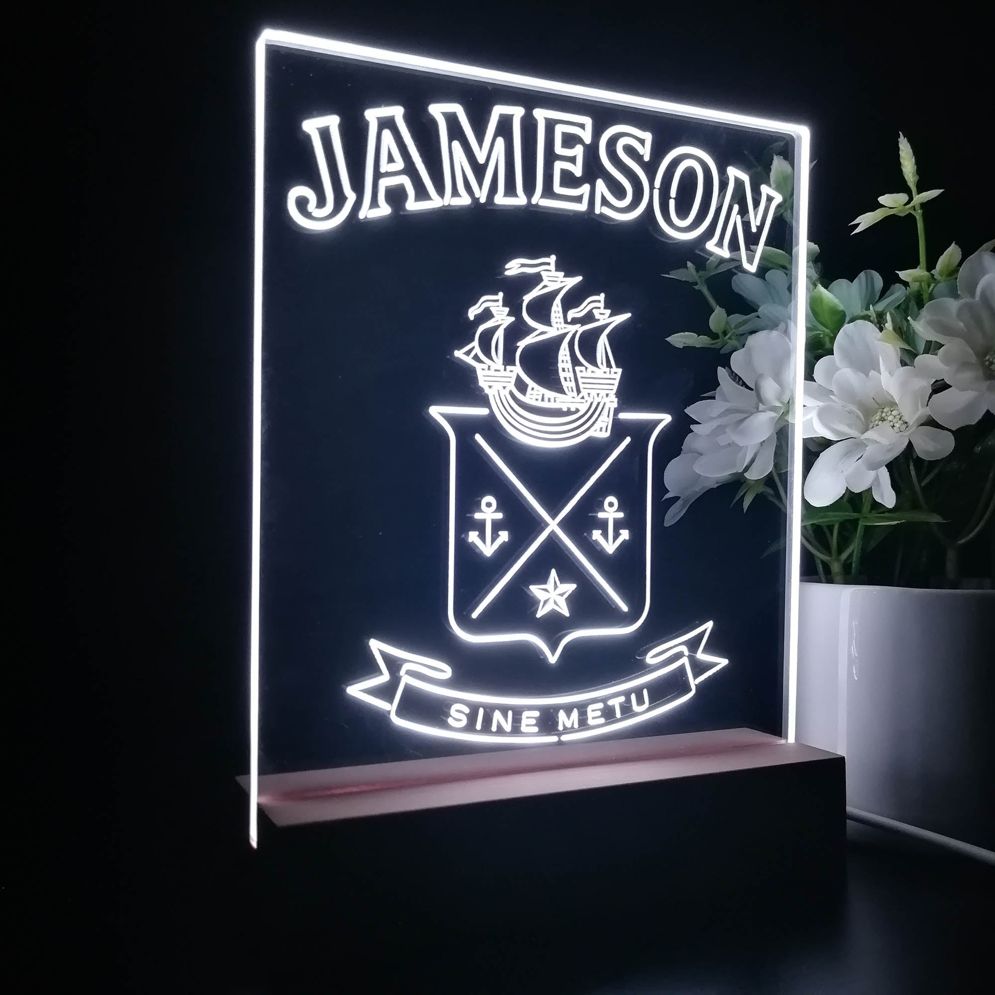 Jamesons Sine Metu Night Light Neon Pub Bar Lamp
