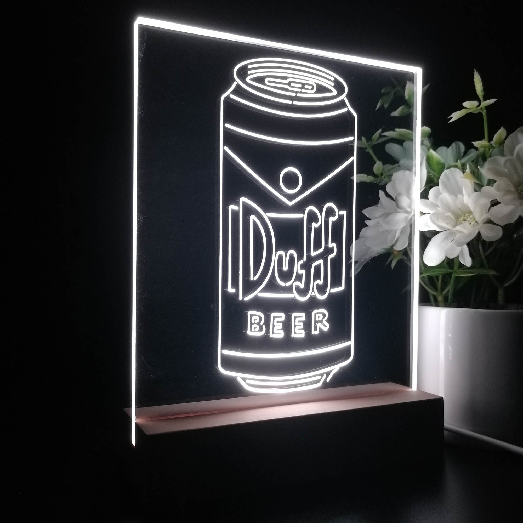 Duff Beer Simpsons Night Light Neon Pub Bar Lamp