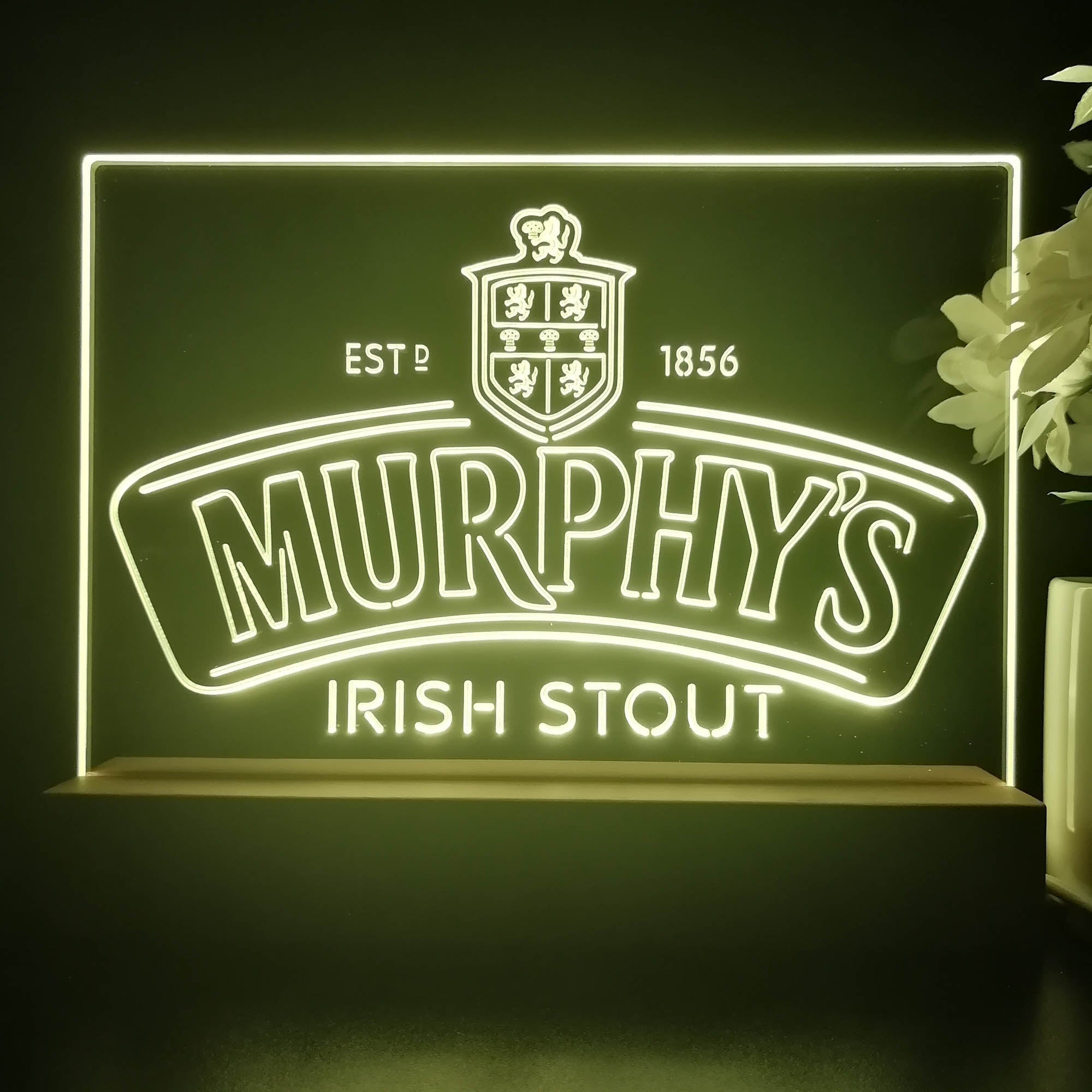 Murphy's Irish Stout Est 1856 Neon Sign Pub Bar Lamp