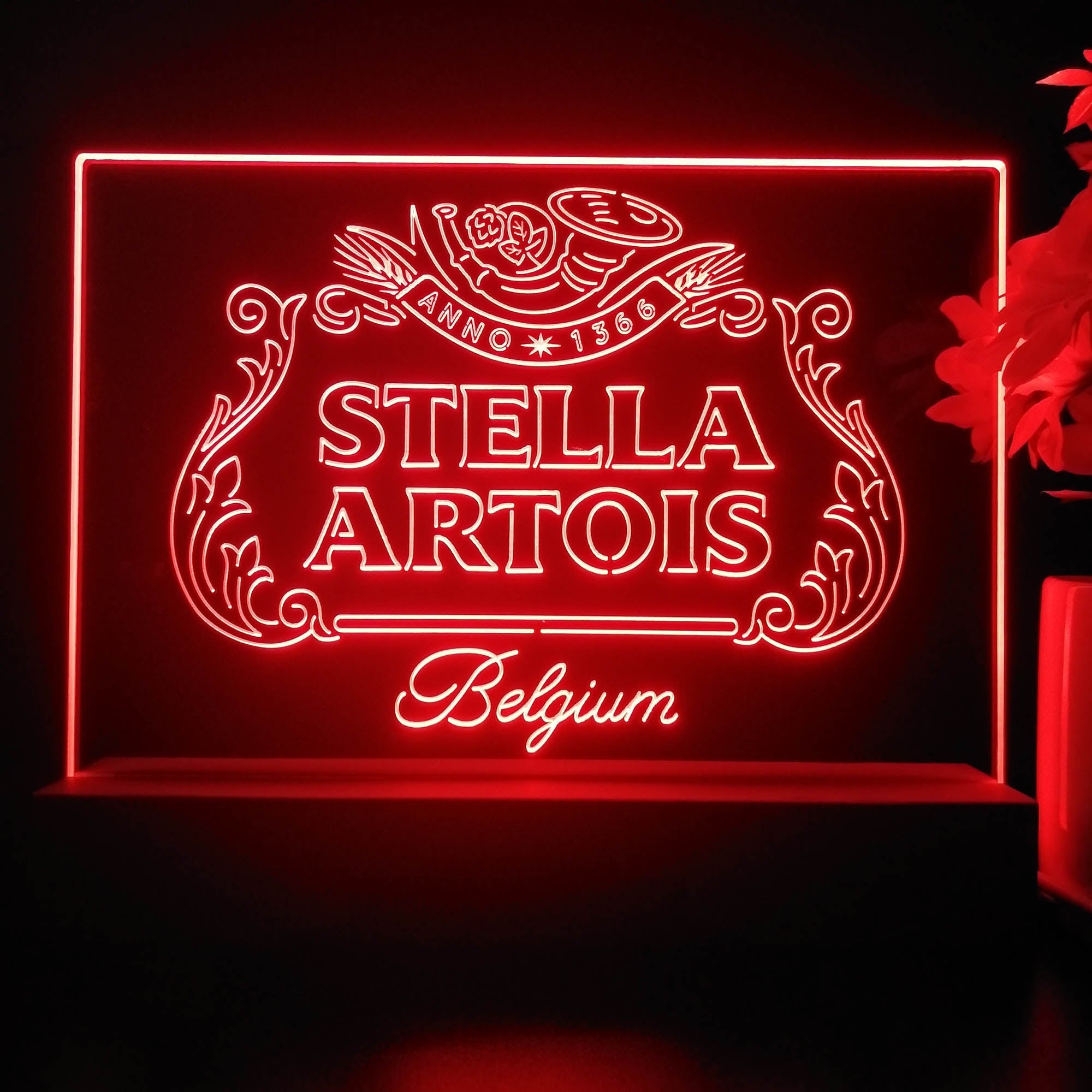 Stella Artois Belgium Neon Sign Pub Bar Lamp