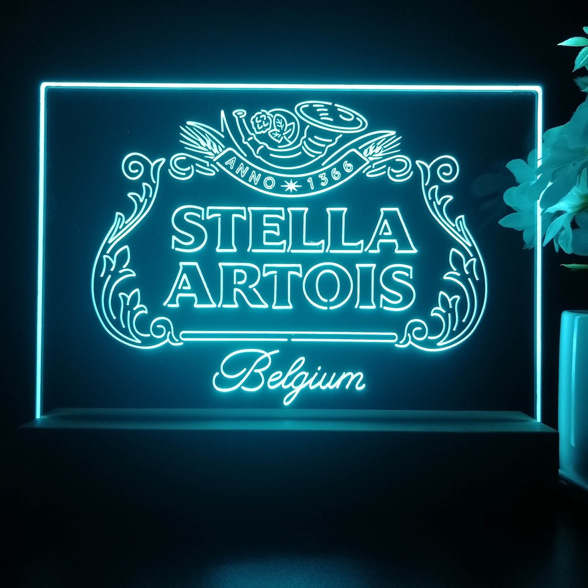 Stella Artois Belgium Neon Sign Pub Bar Lamp