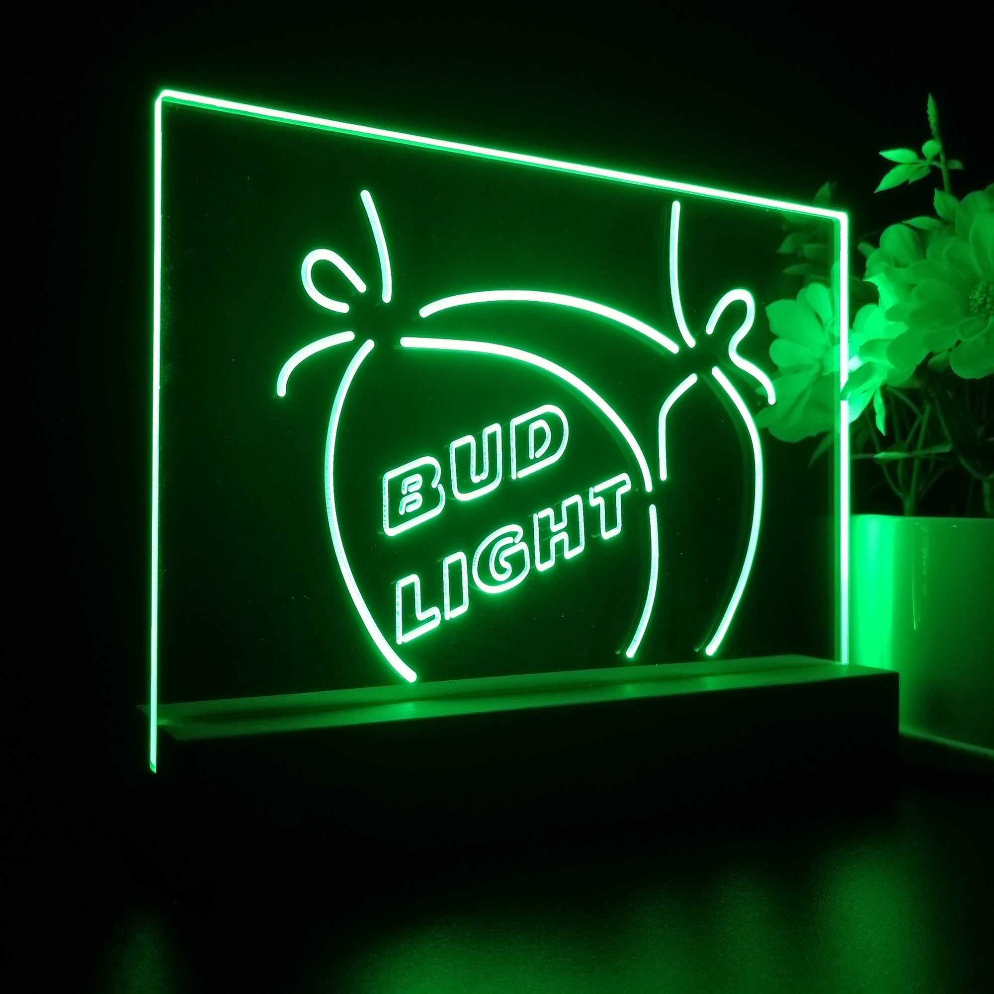 Bikini Lady Bud Light Beer Neon Sign Pub Bar Lamp