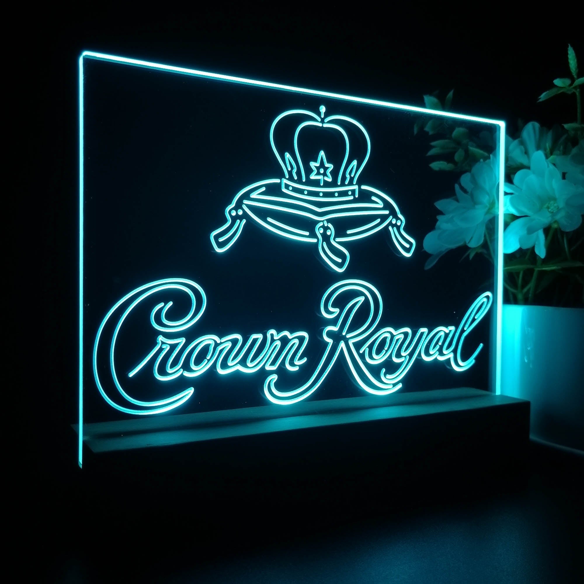 Crown Royal Whiskey Neon Sign Pub Bar Decor Lamp