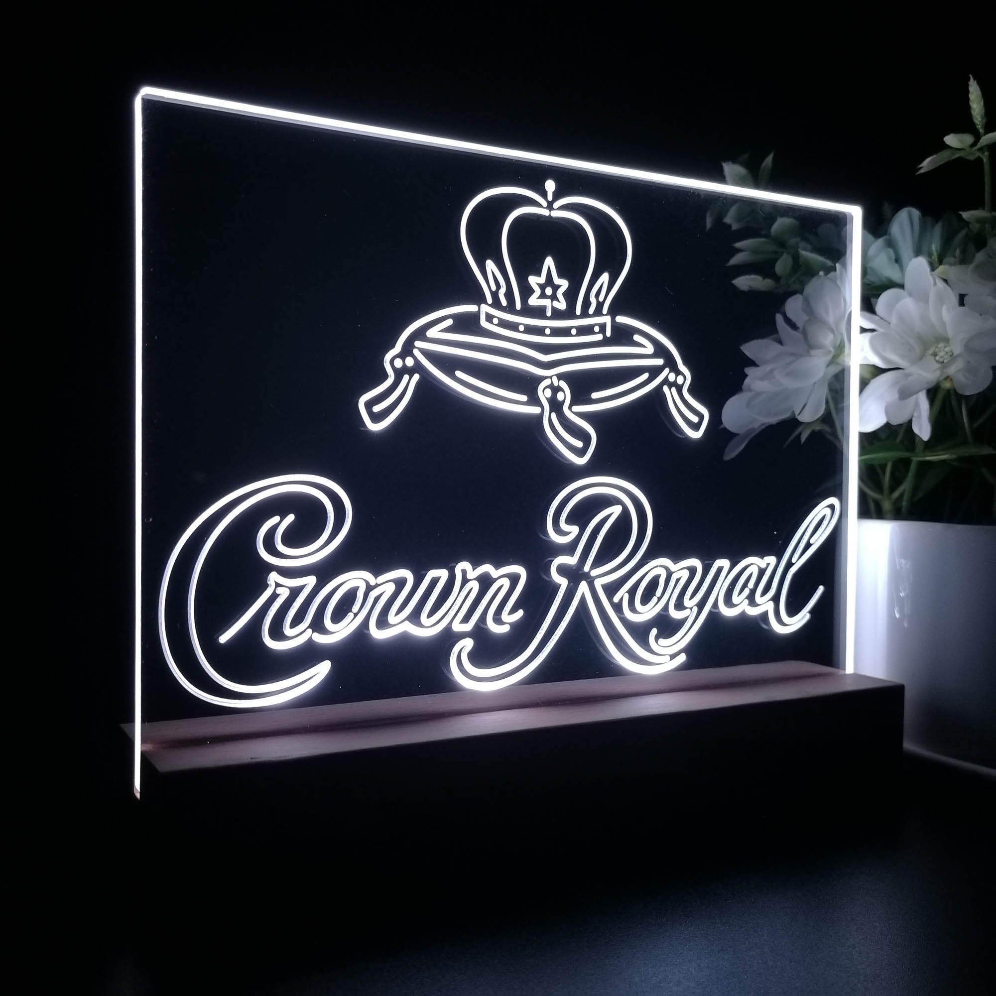 Crown Royal Whiskey Neon Sign Pub Bar Decor Lamp
