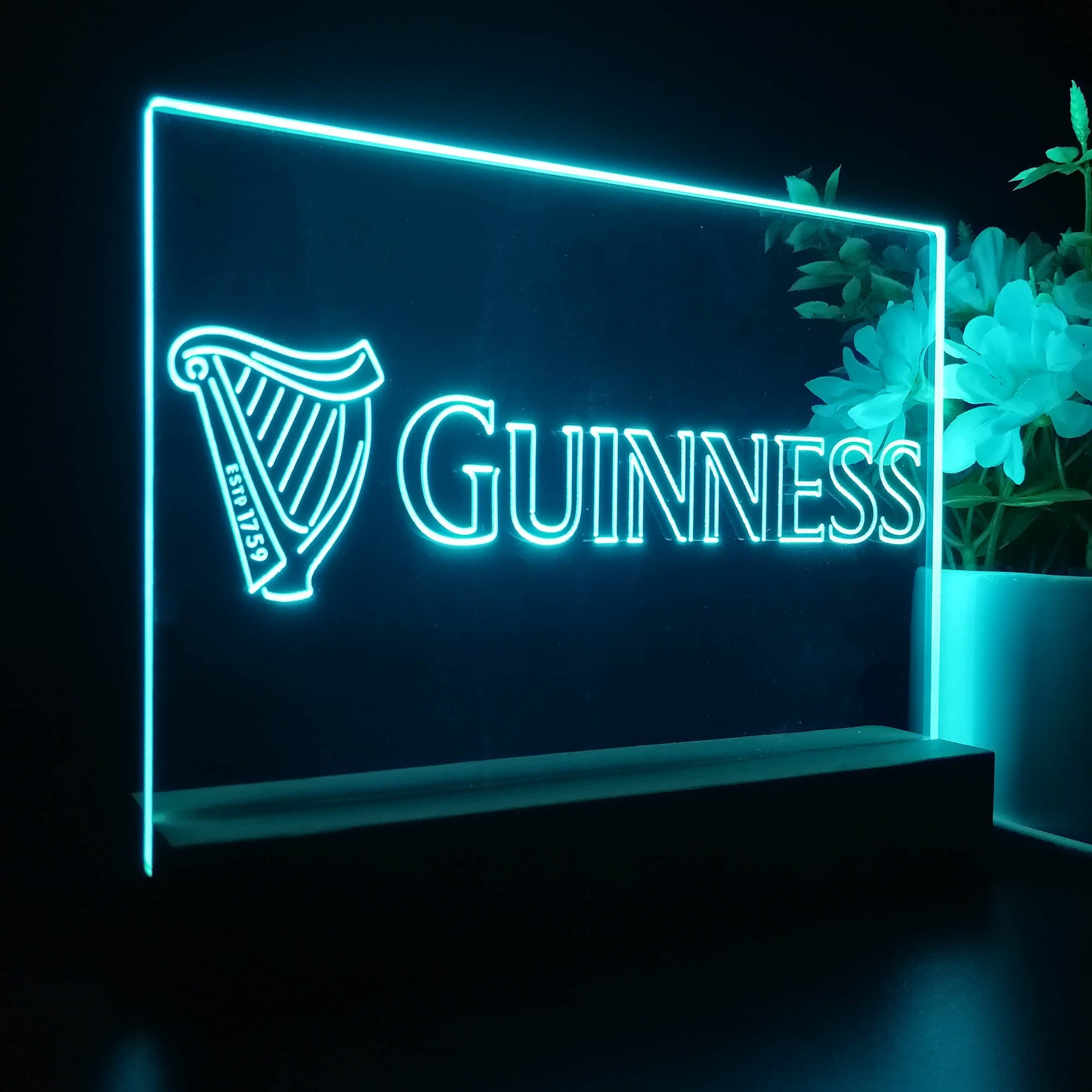 Guinness Dark Stout Beer Neon Sign Pub Bar Decor Lamp