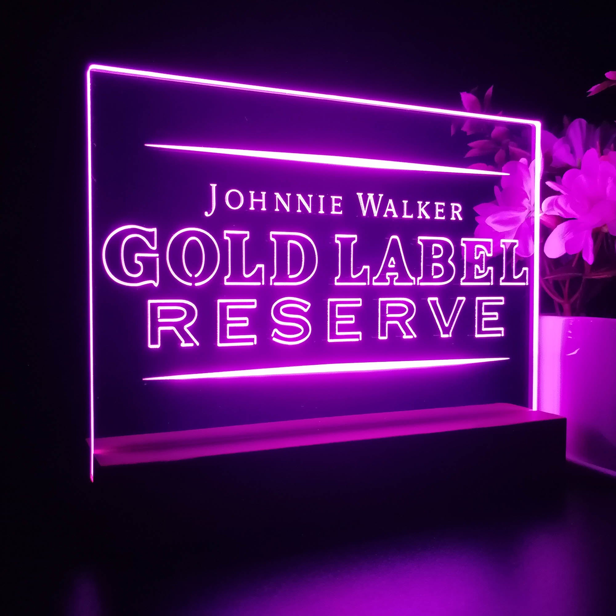 Johnnie Walker Gold Label Reserve Neon Sign Pub Bar Decor Lamp