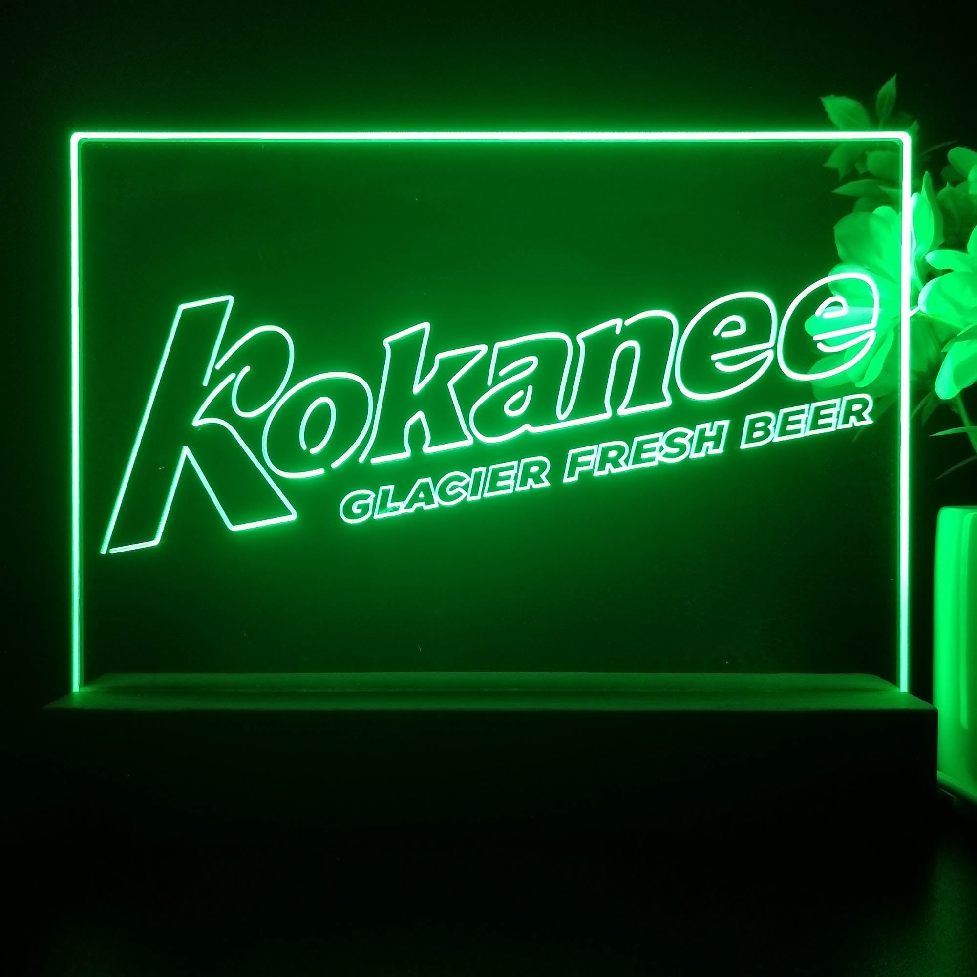 Kokanee Glacier Fresh Beer Neon Sign Pub Bar Decor Lamp