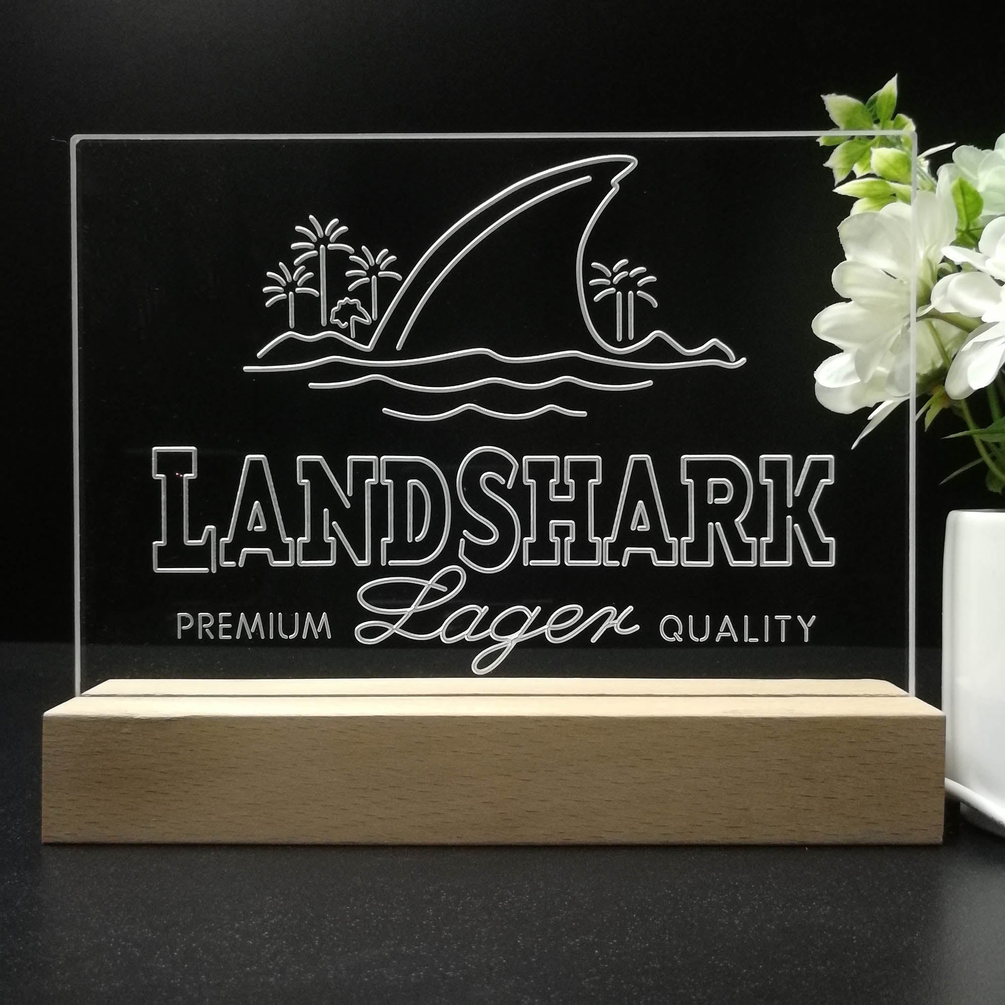 Landshark Lager Premium Quality Neon Sign Pub Bar Decor Lamp