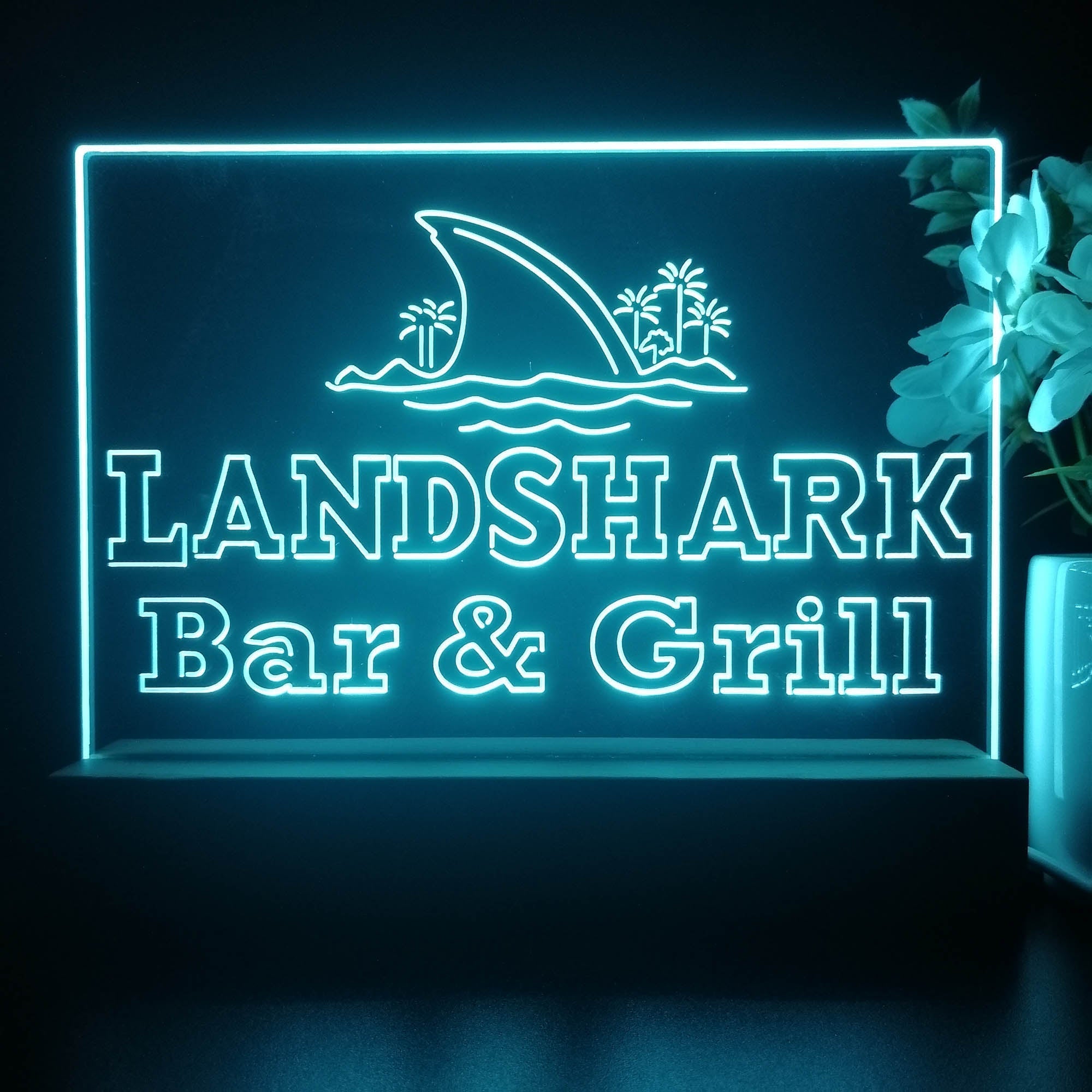 Landshark Bar & Grill Beer Neon Sign Pub Bar Decor Lamp