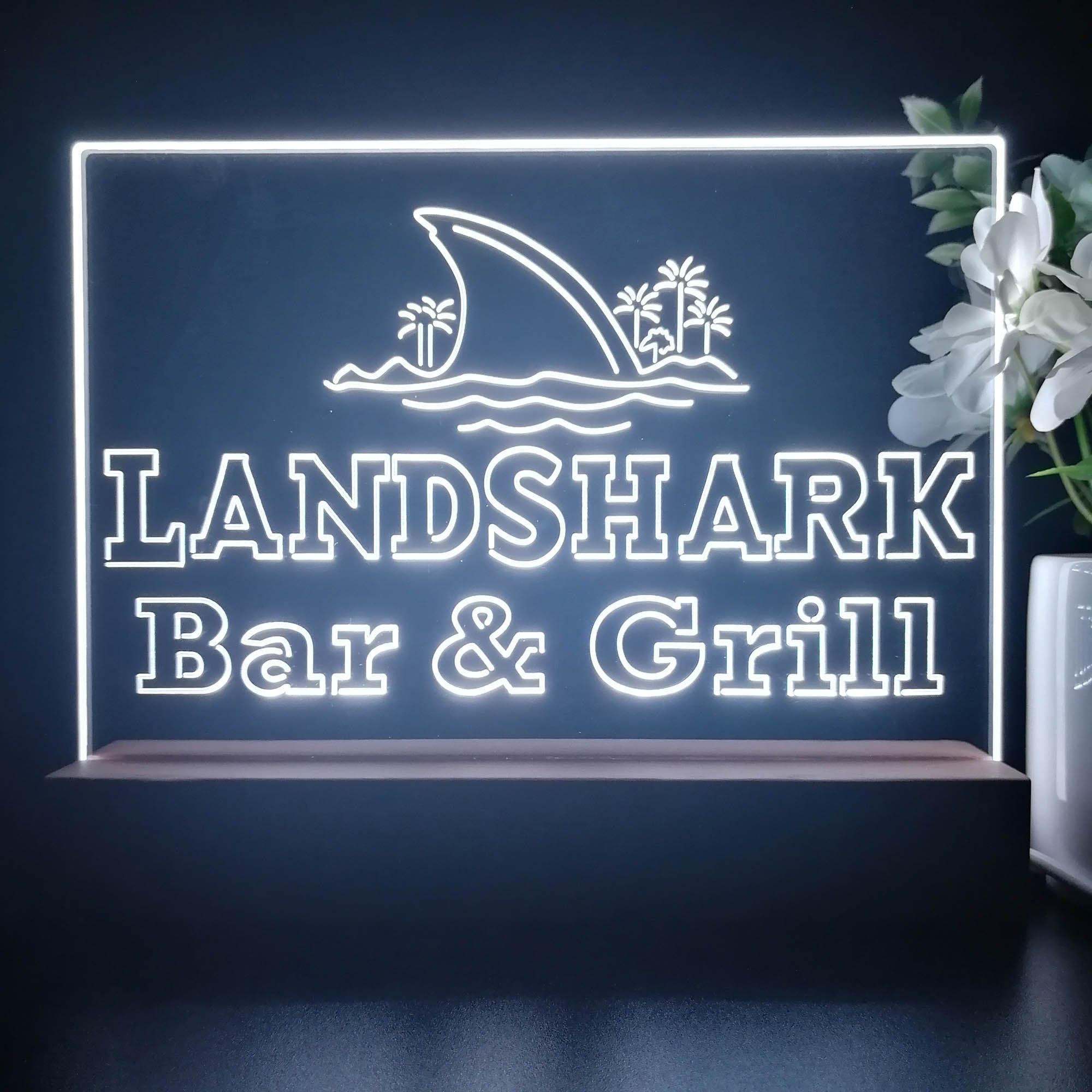 Landshark Bar & Grill Beer Neon Sign Pub Bar Decor Lamp