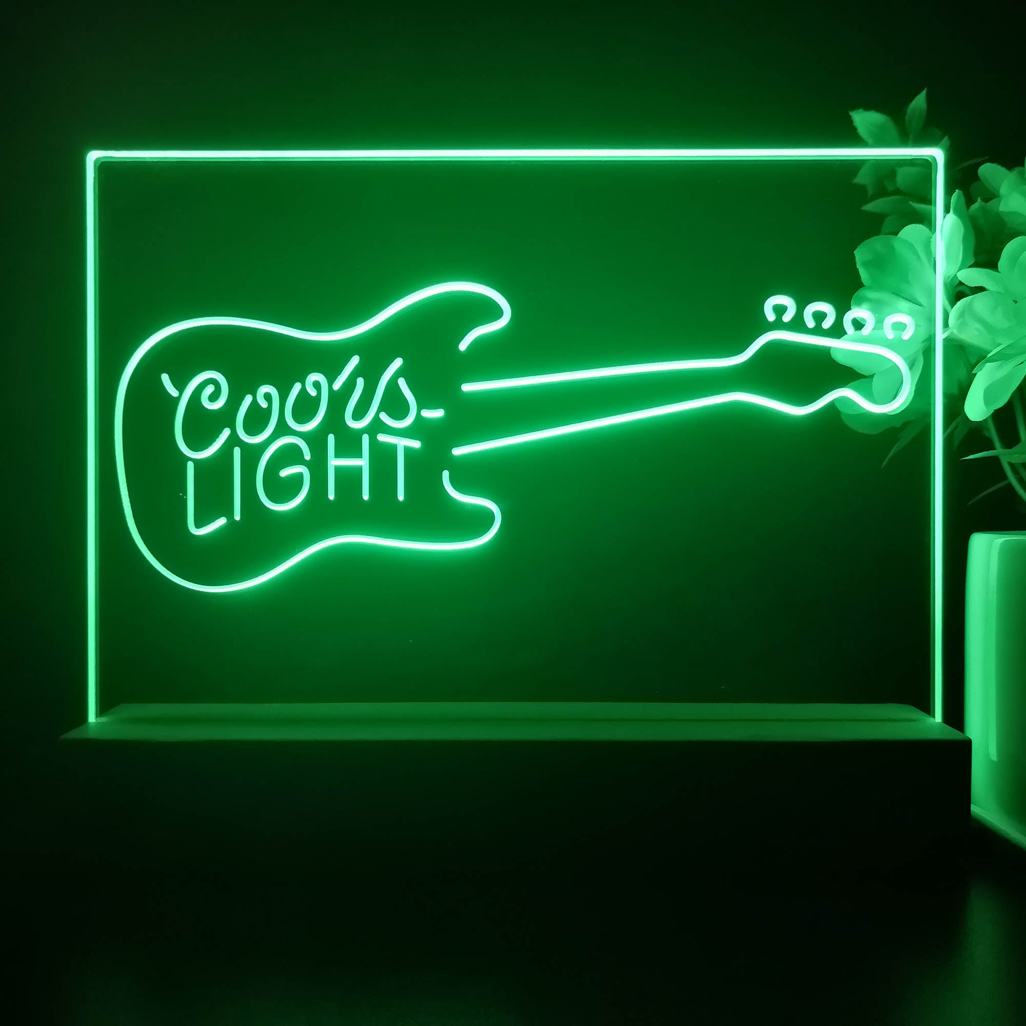 Coors Light Guitar Music Room Neon Sign Pub Bar Decor Lamp