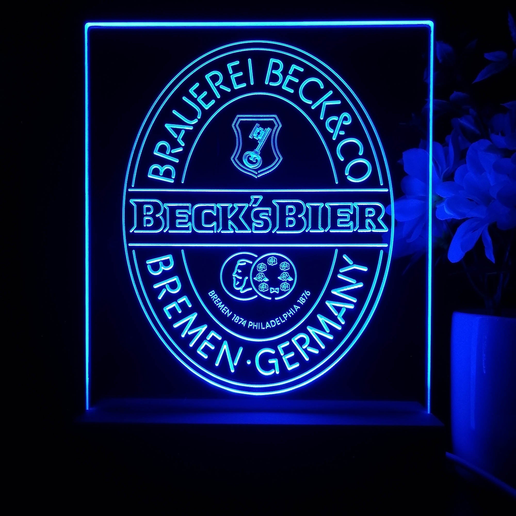 Beck's Bier Beer Night Light Neon Pub Bar Lamp