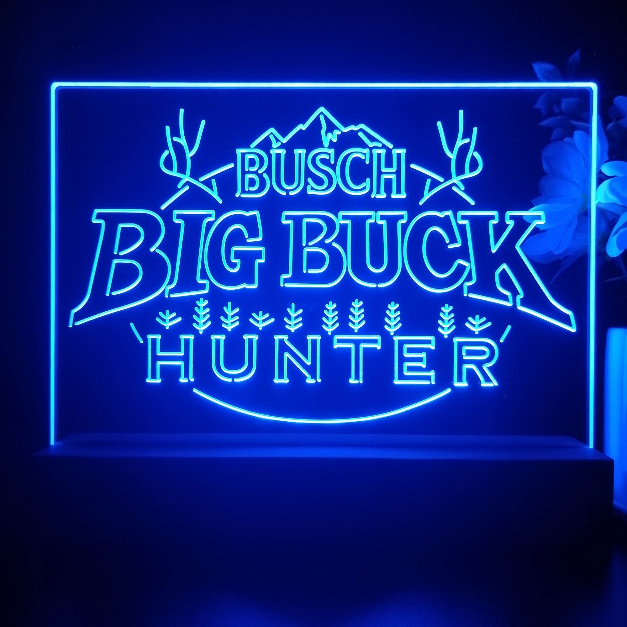 Busch Big Buck Deer Hunter Neon Sign Pub Bar Decor Lamp
