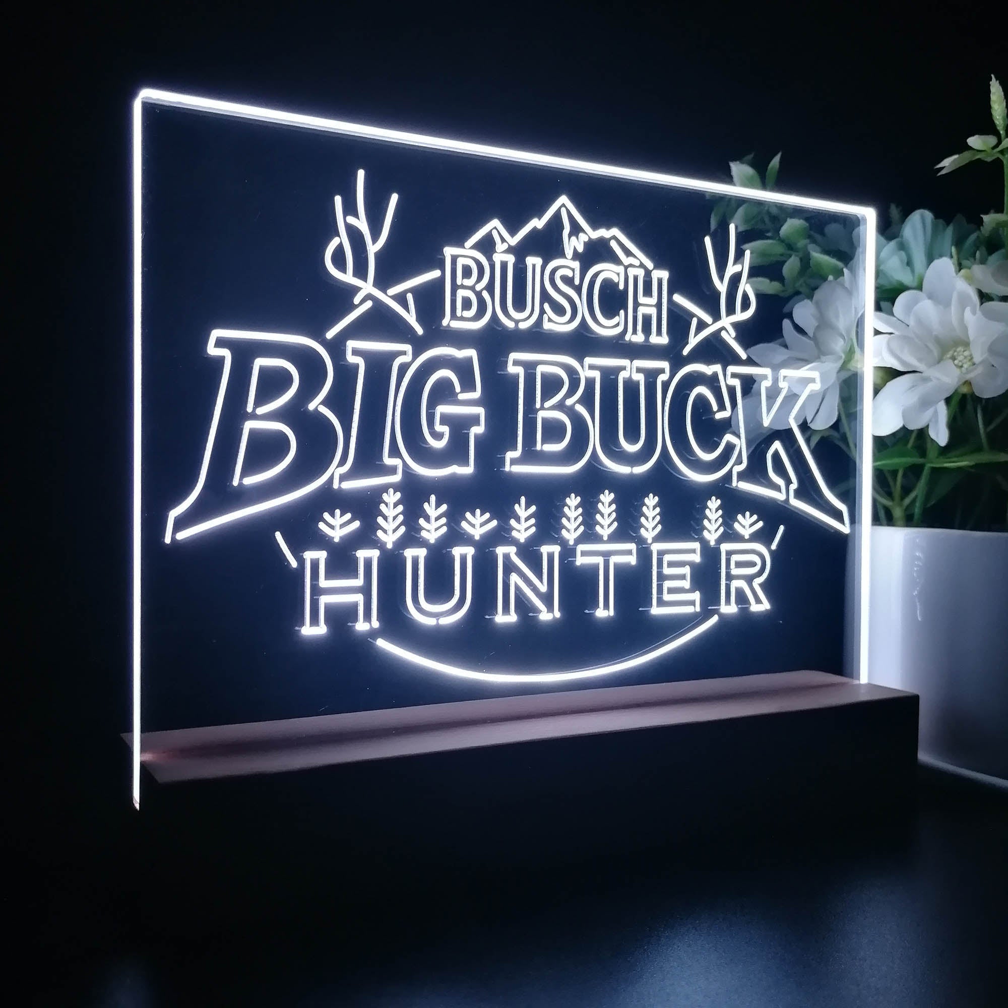 Busch Big Buck Deer Hunter Neon Sign Pub Bar Decor Lamp