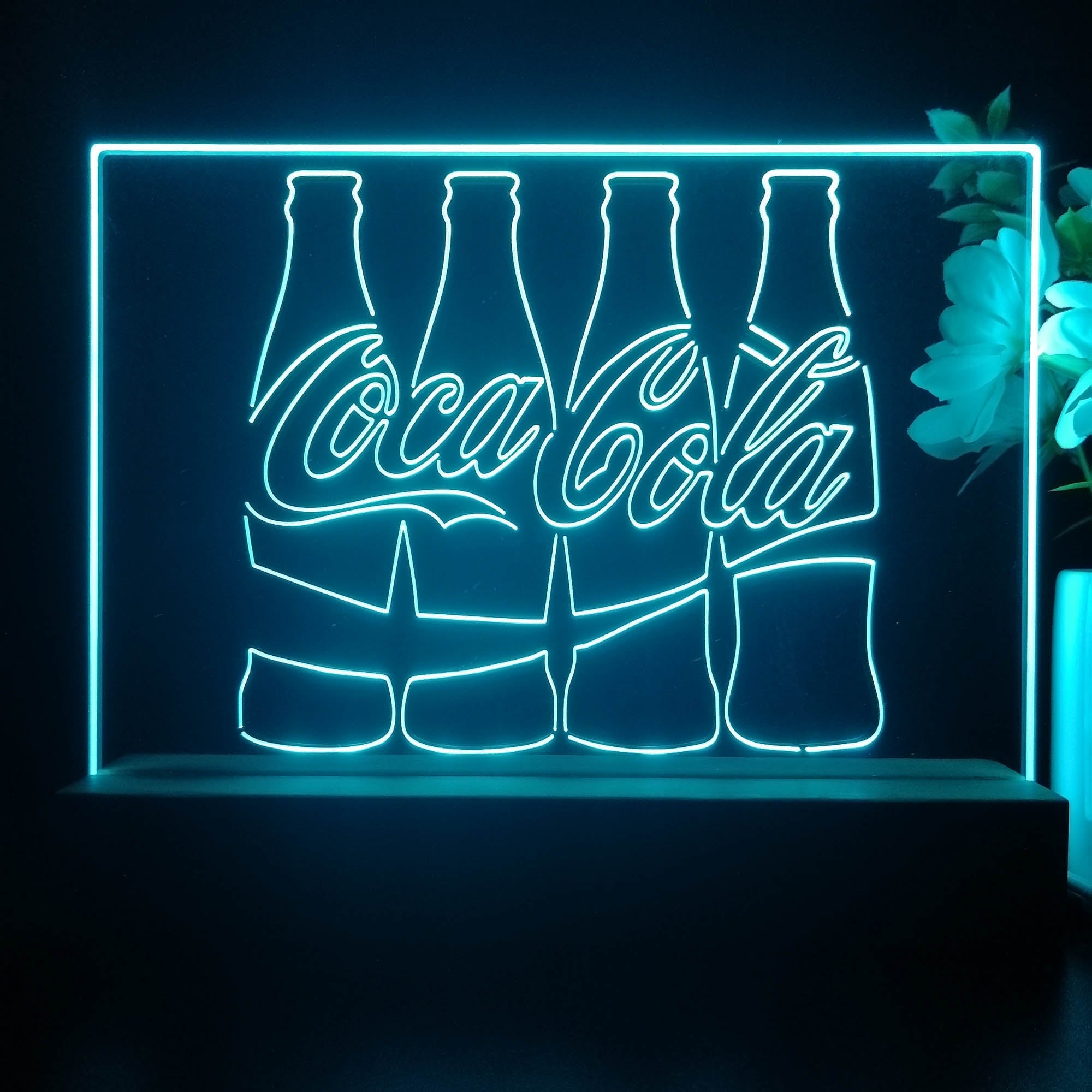 Coca Cola Bottles Neon Sign Pub Bar Decor Lamp