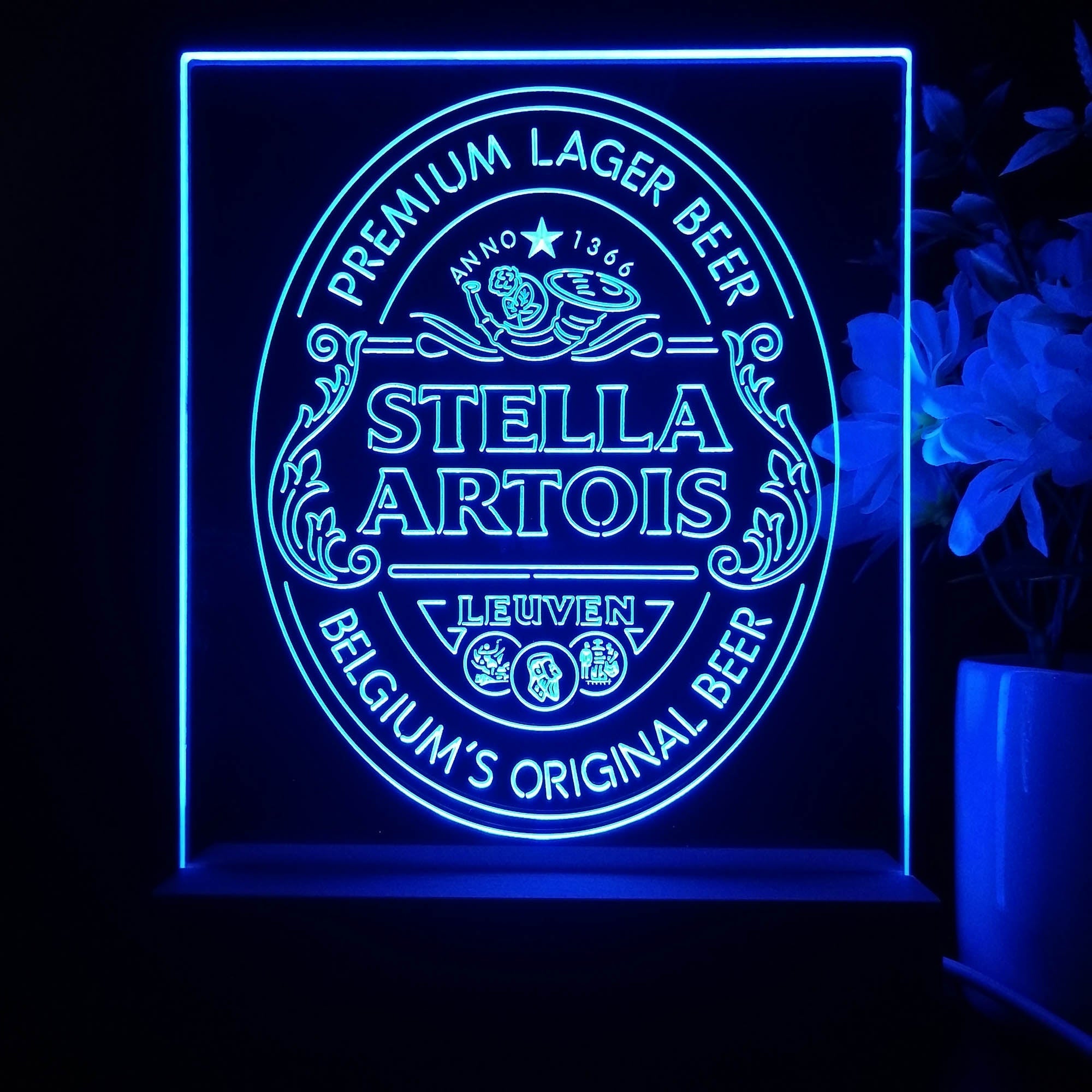 Stella Artois Larger Beer Night Light Neon Pub Bar Lamp