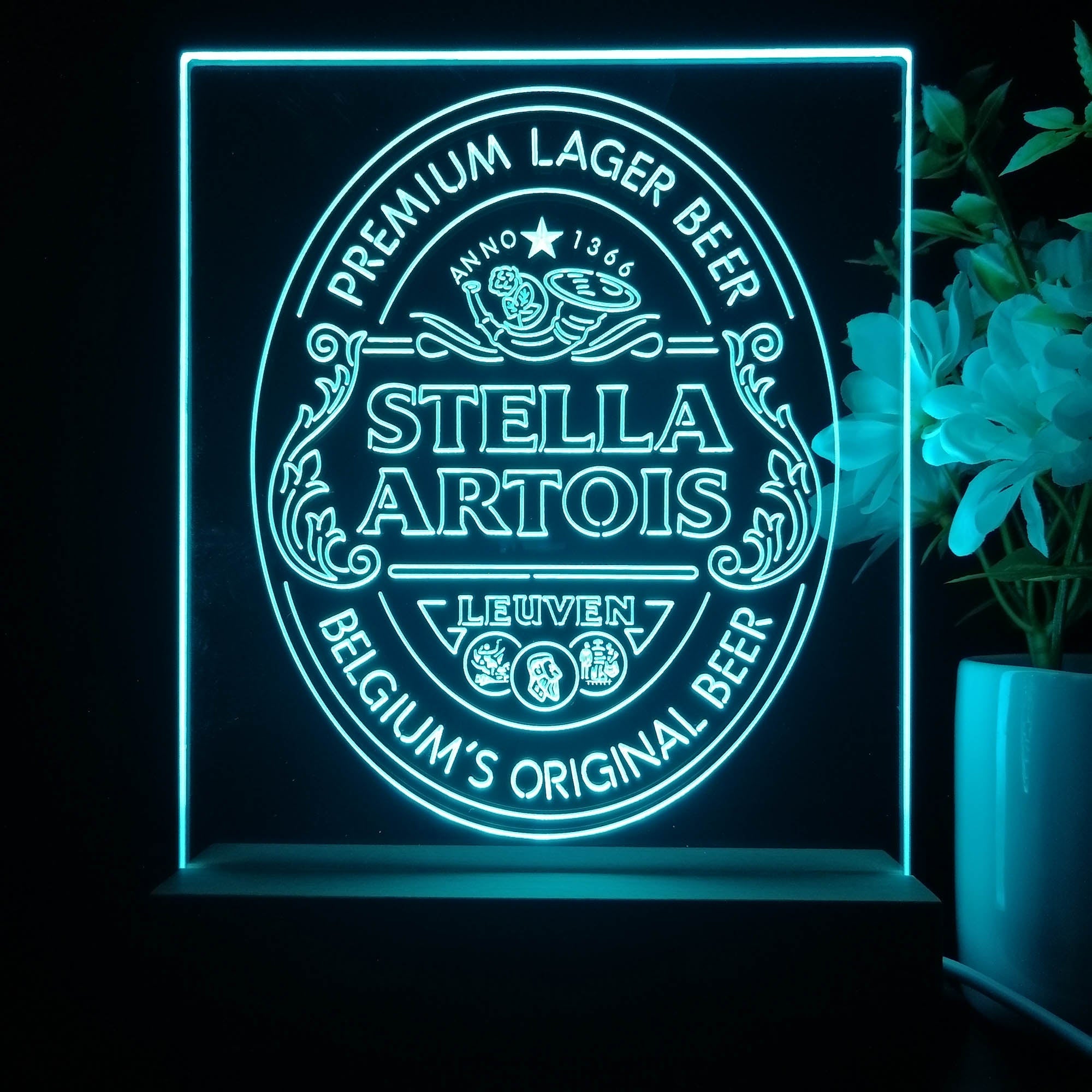 Stella Artois Larger Beer Night Light Neon Pub Bar Lamp