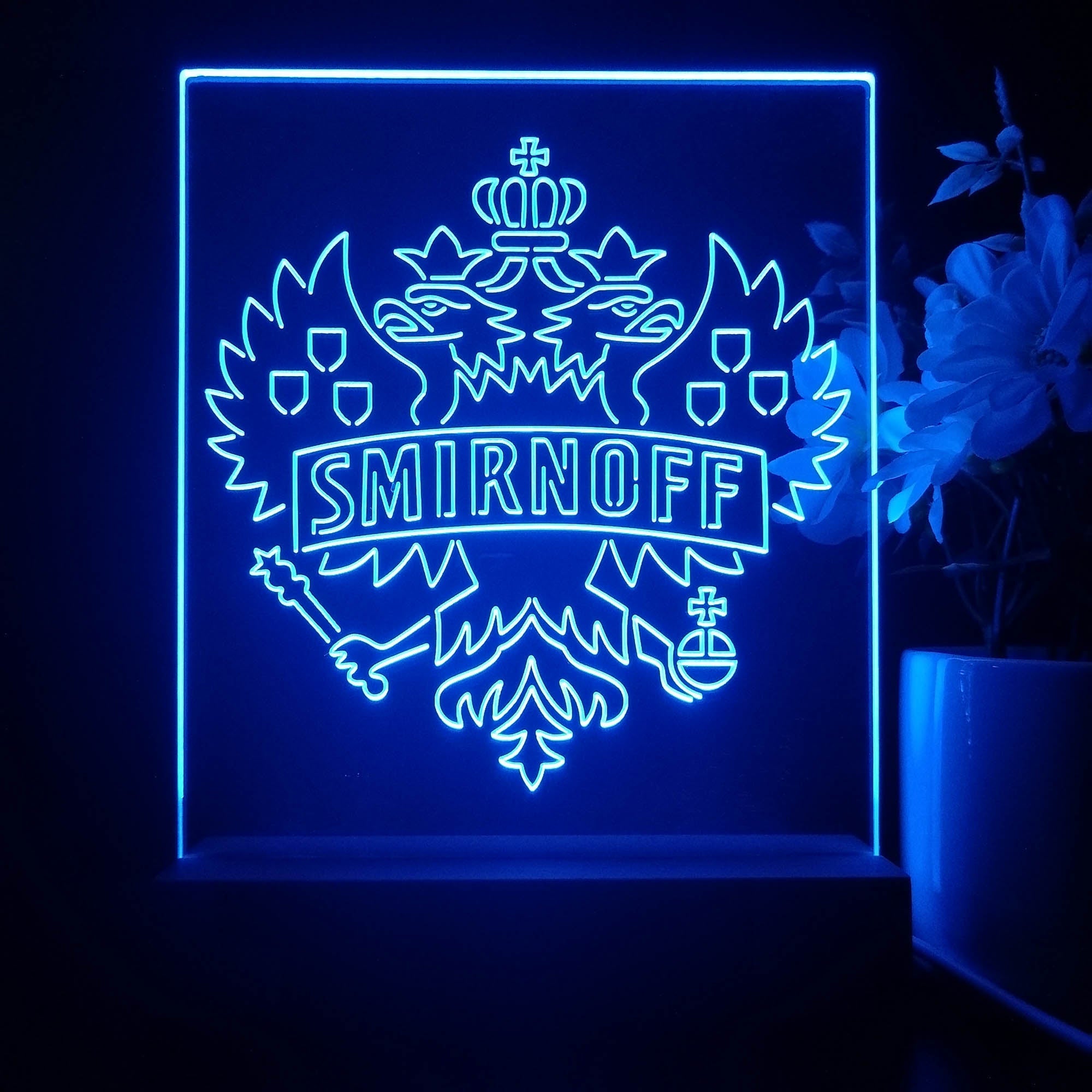 Smirnoff Vodka Wine 3D Illusion Night Light Desk Lamp