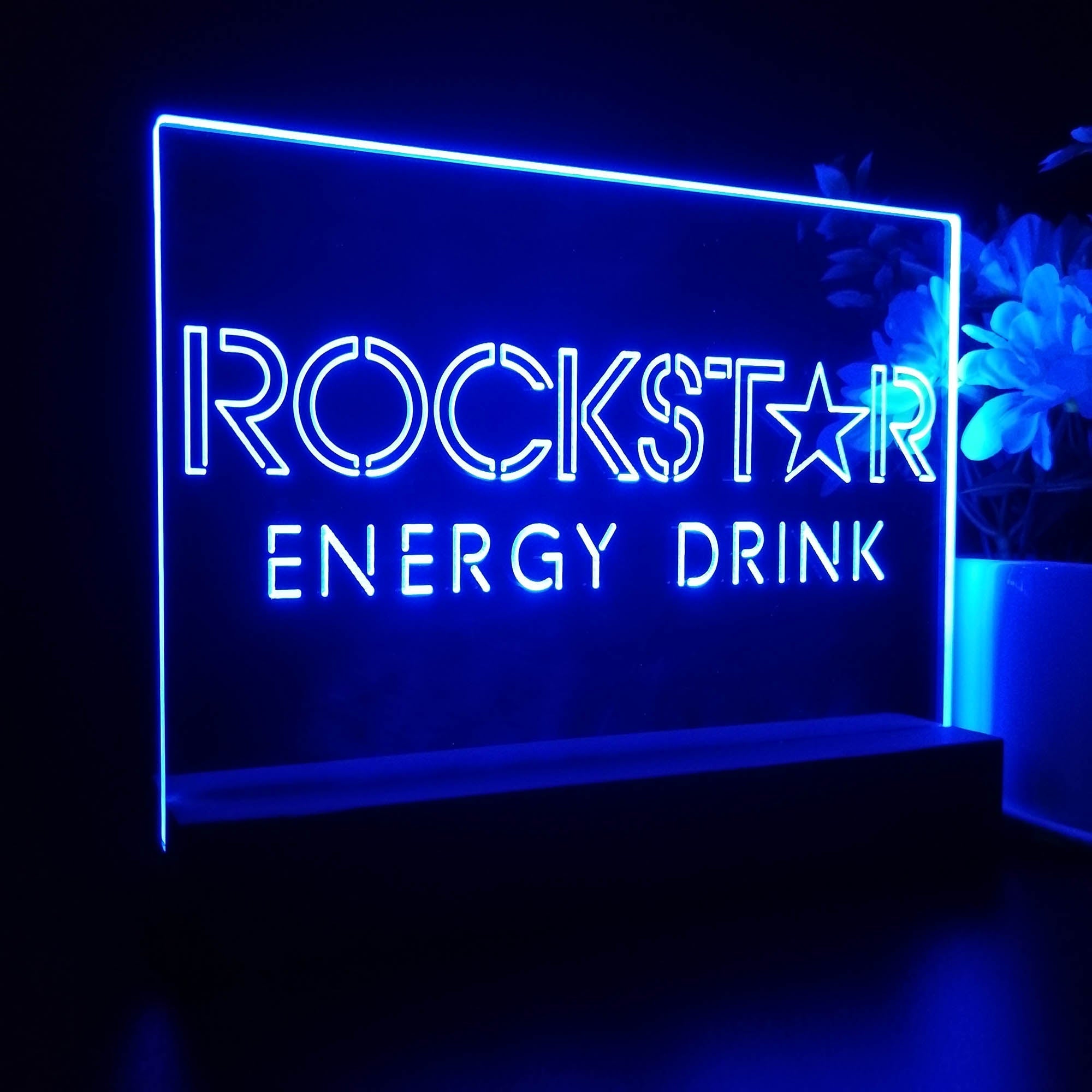 Rockstar Energy Drink Neon Sign Pub Bar Decor Lamp