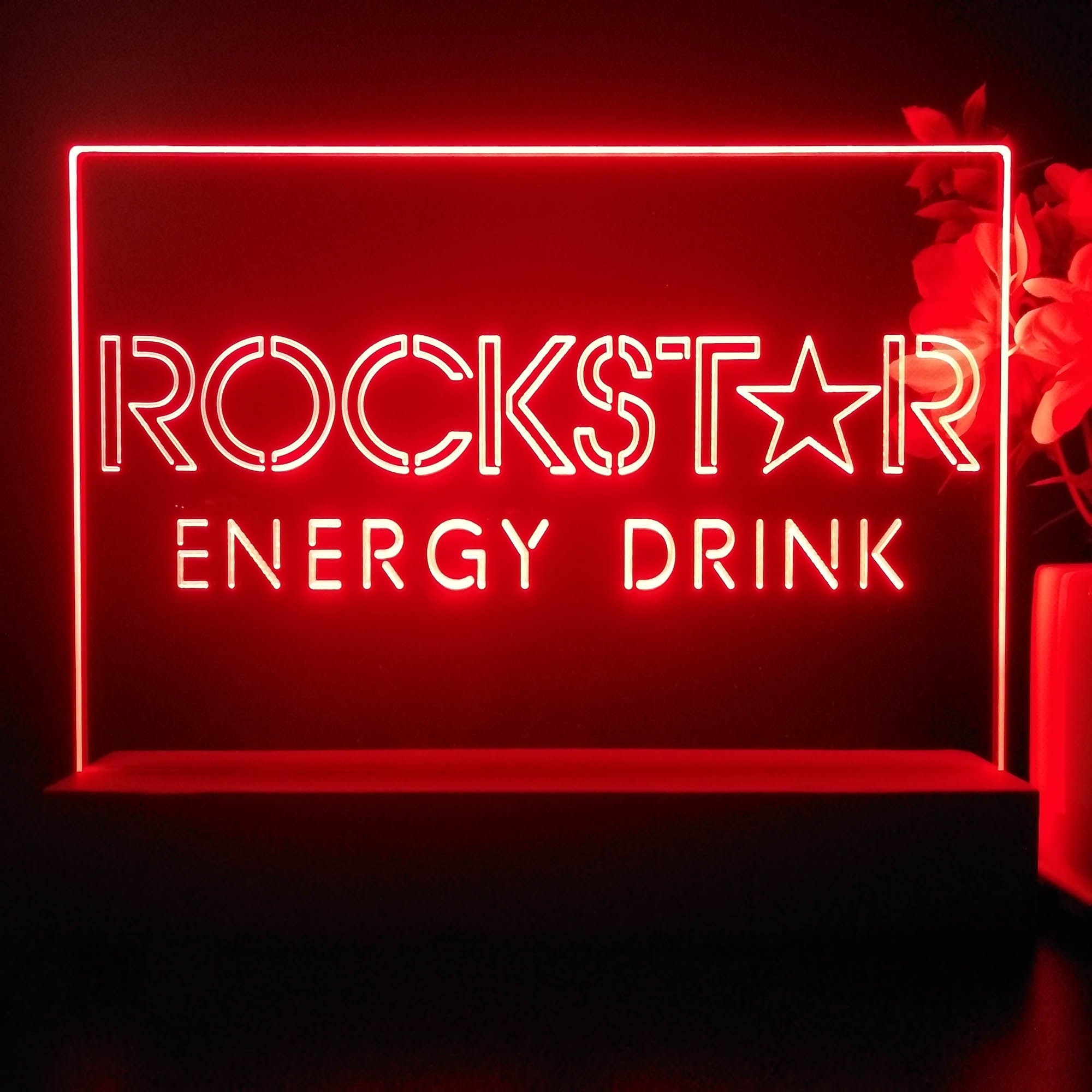 Rockstar Energy Drink Neon Sign Pub Bar Decor Lamp