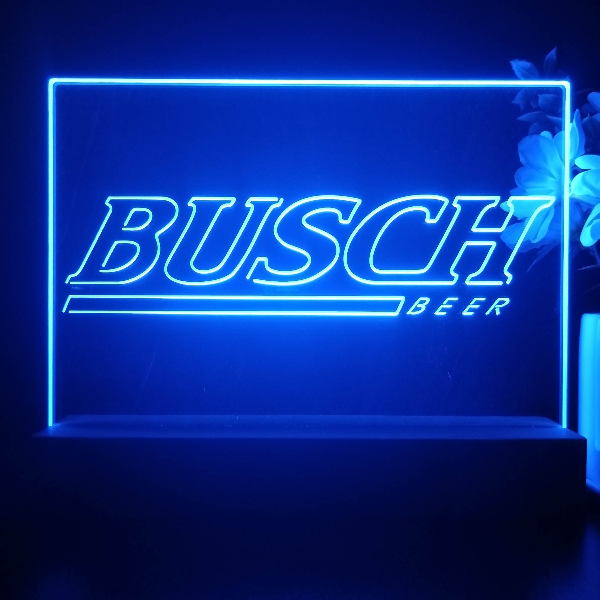 Buschs Logo Beer Neon Sign Pub Bar Decor Lamp