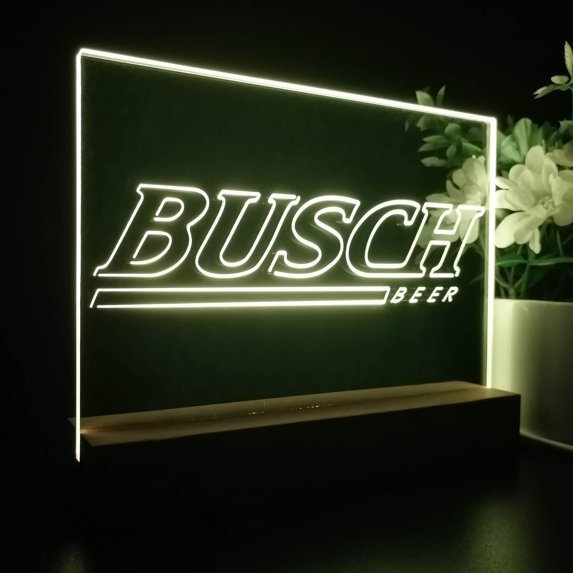 Buschs Logo Beer Neon Sign Pub Bar Decor Lamp