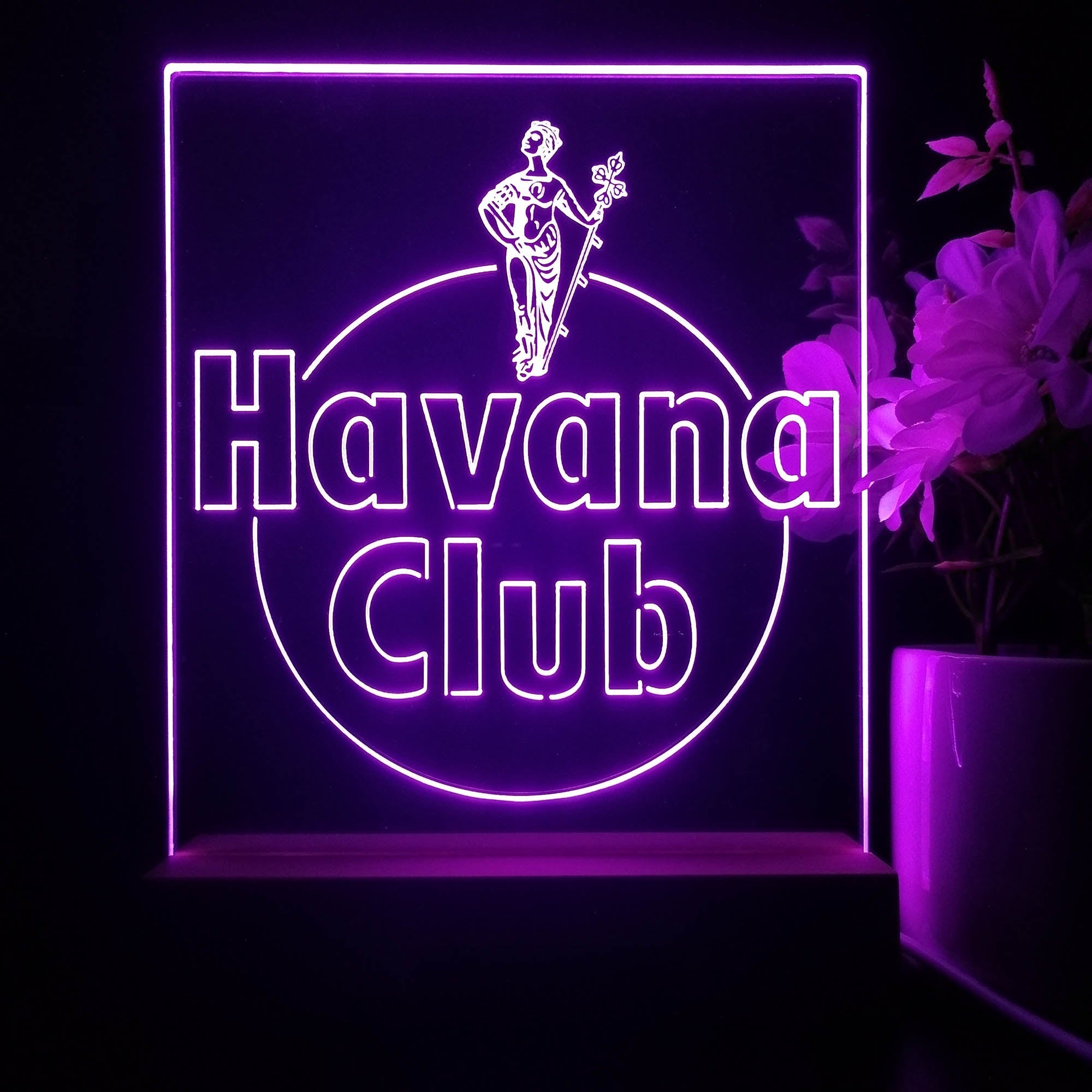 Havanas Club Beer Bar 3D Illusion Night Light Desk Lamp