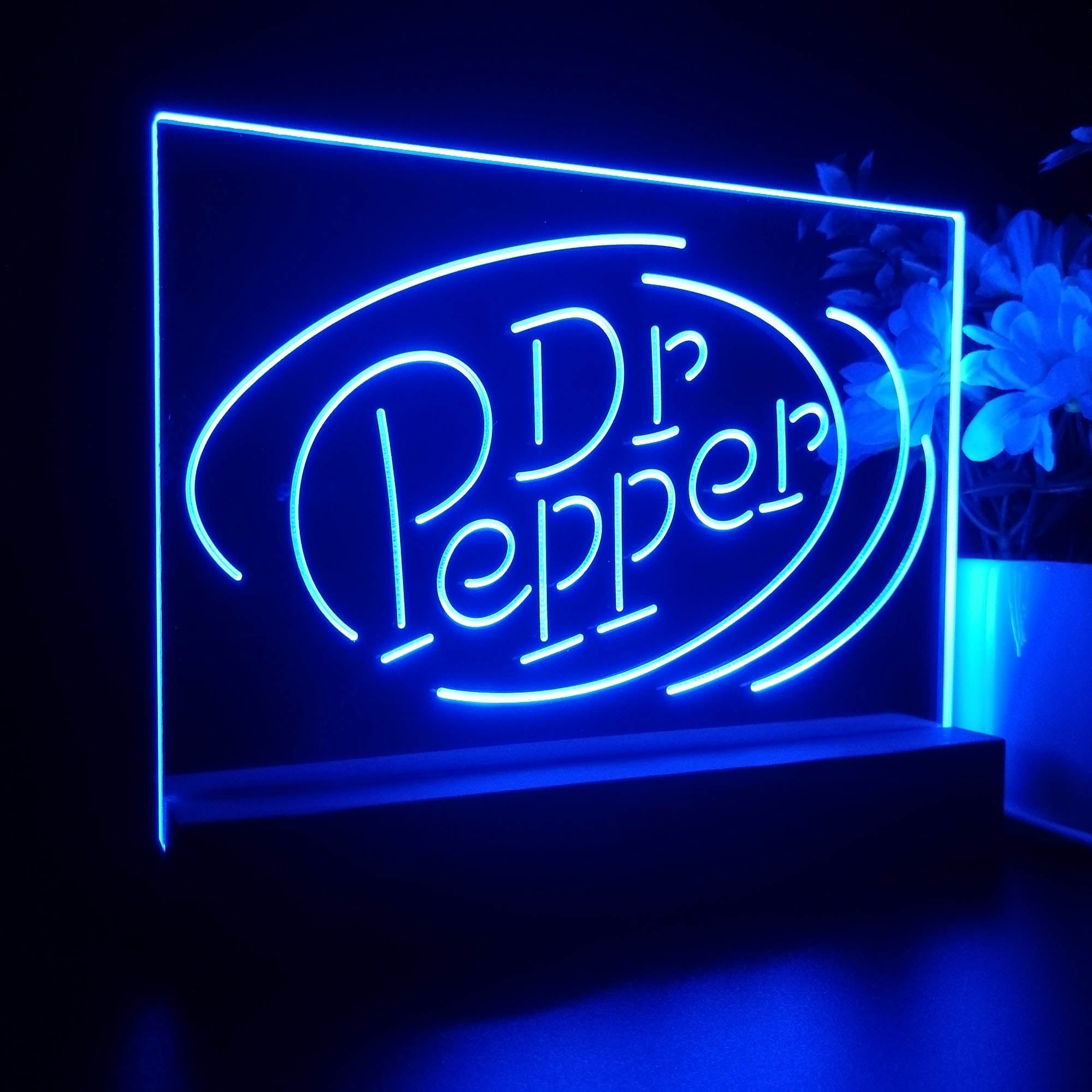 Dr Pepper Line Logo Neon Sign Pub Bar Decor Lamp