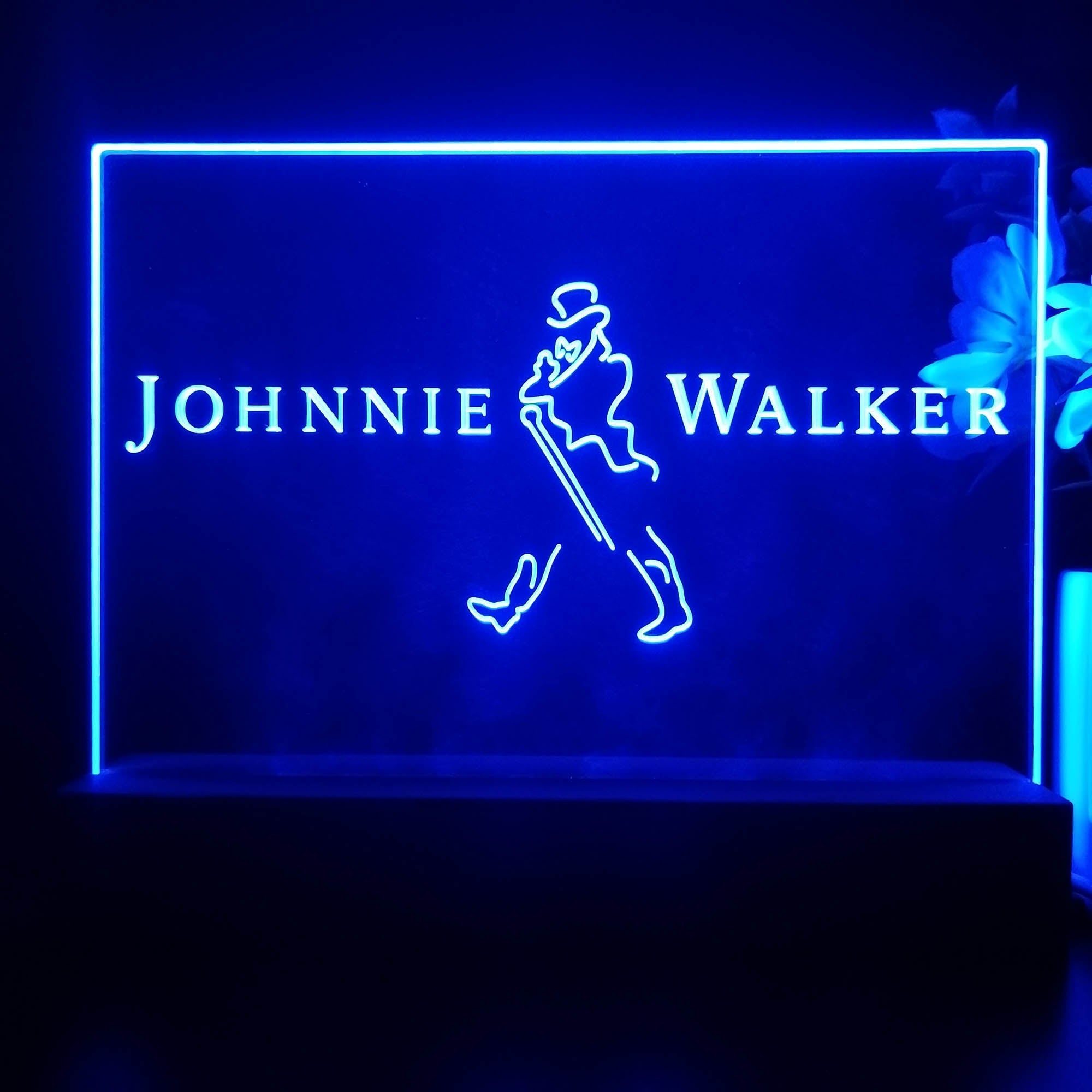 Johnnie Walker Normal Logo Left Neon Sign Pub Bar Decor Lamp