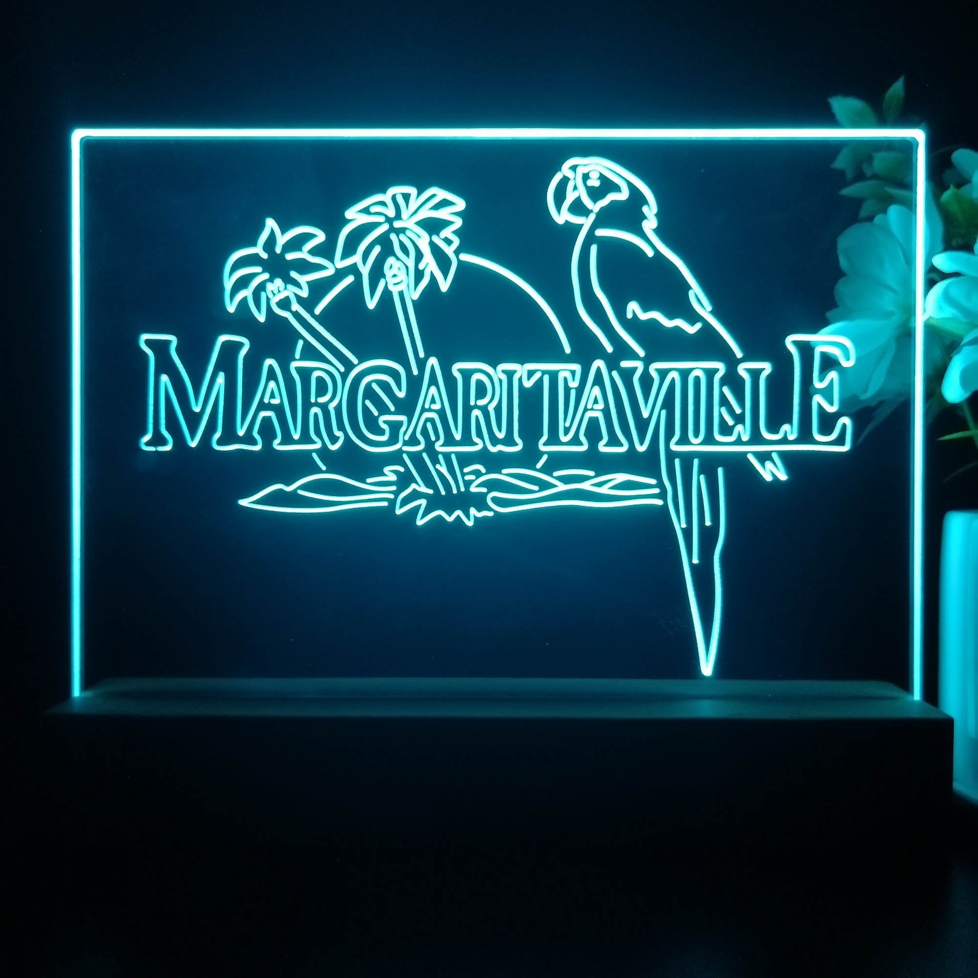 Jimmy Buffett's Margaritaville Parrot Neon Sign Pub Bar Decor Lamp