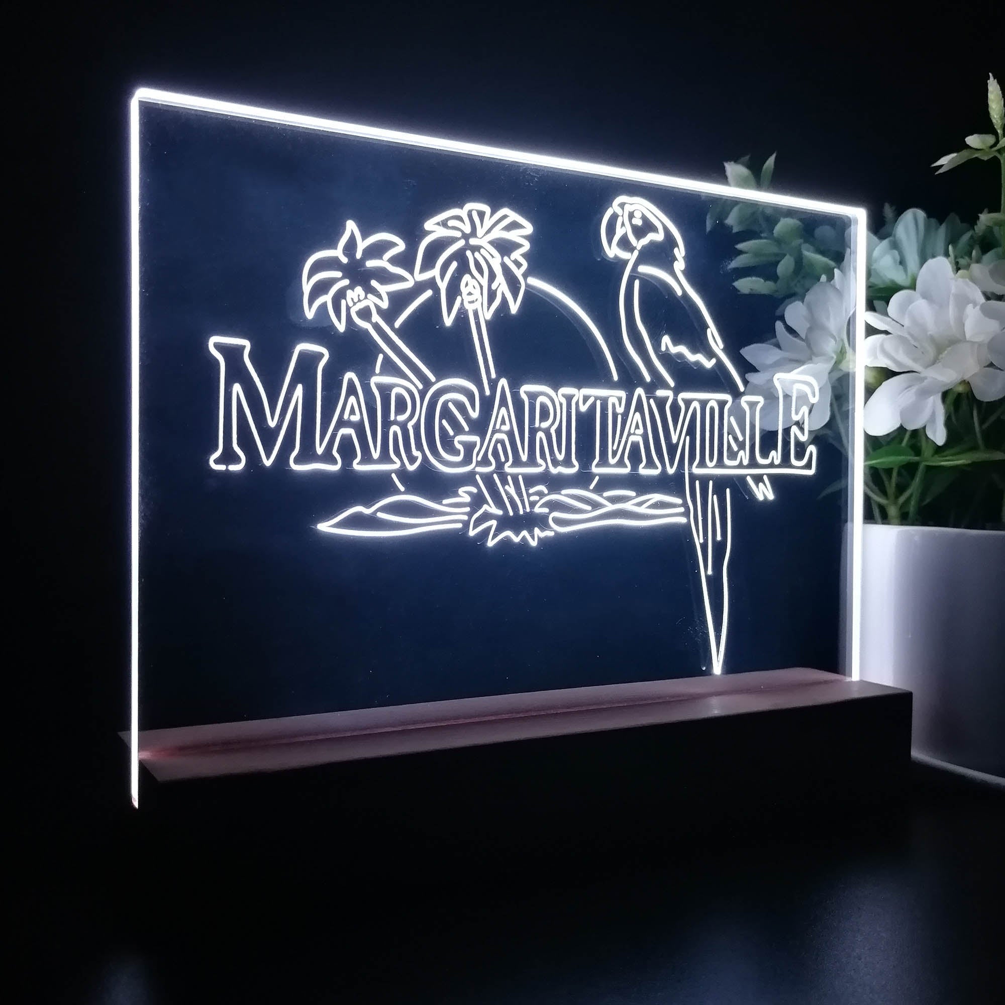 Jimmy Buffett's Margaritaville Parrot Neon Sign Pub Bar Decor Lamp