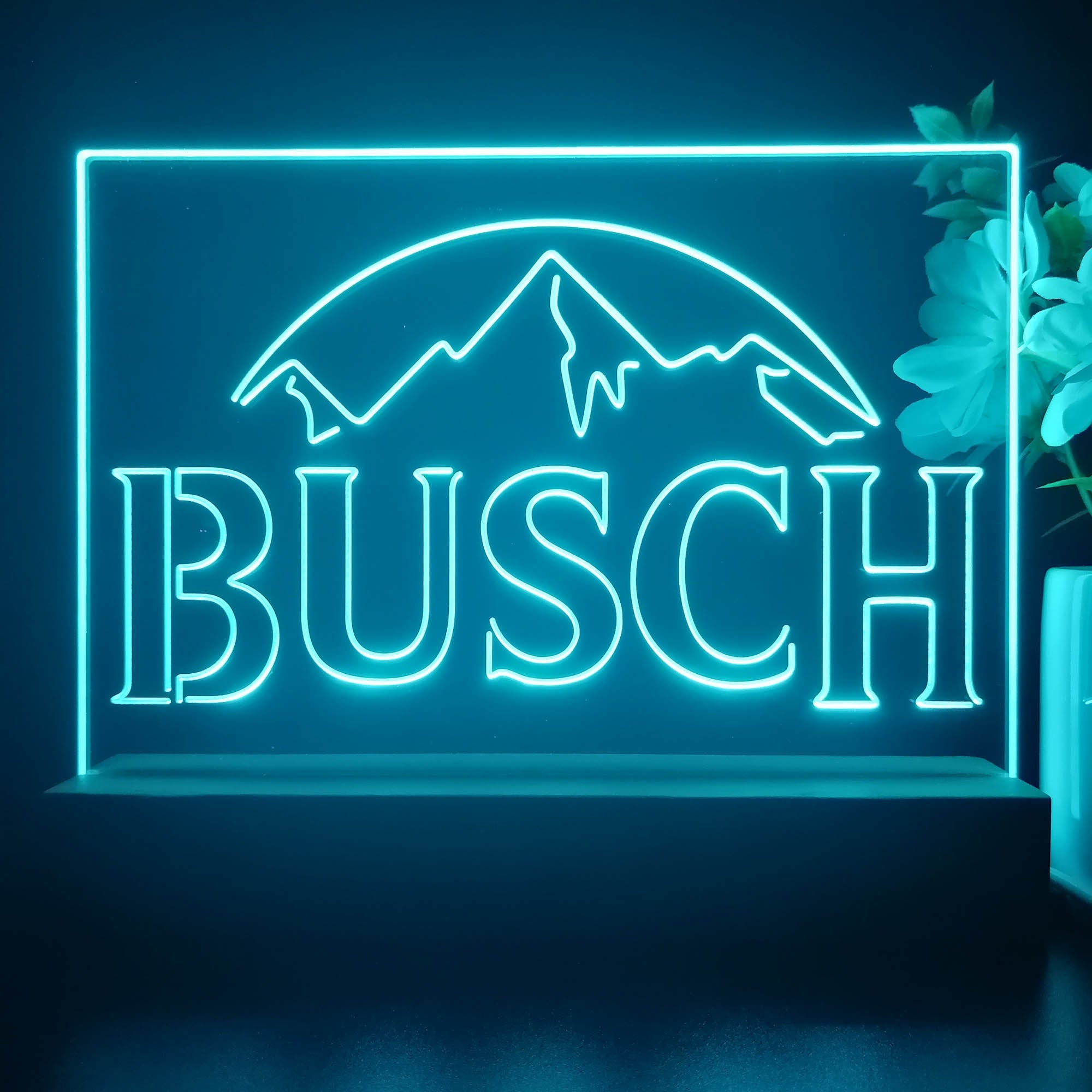 Busch Beer Mountain Neon Sign Pub Bar Decor Lamp
