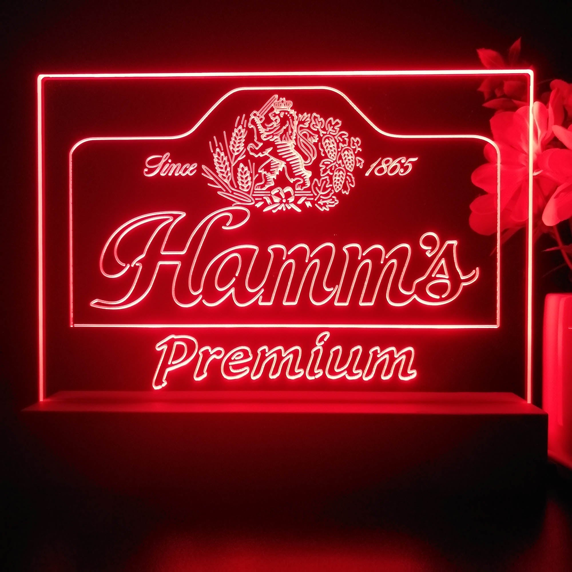 Hamm's Premium Est 1865 Neon Sign Pub Bar Decor Lamp