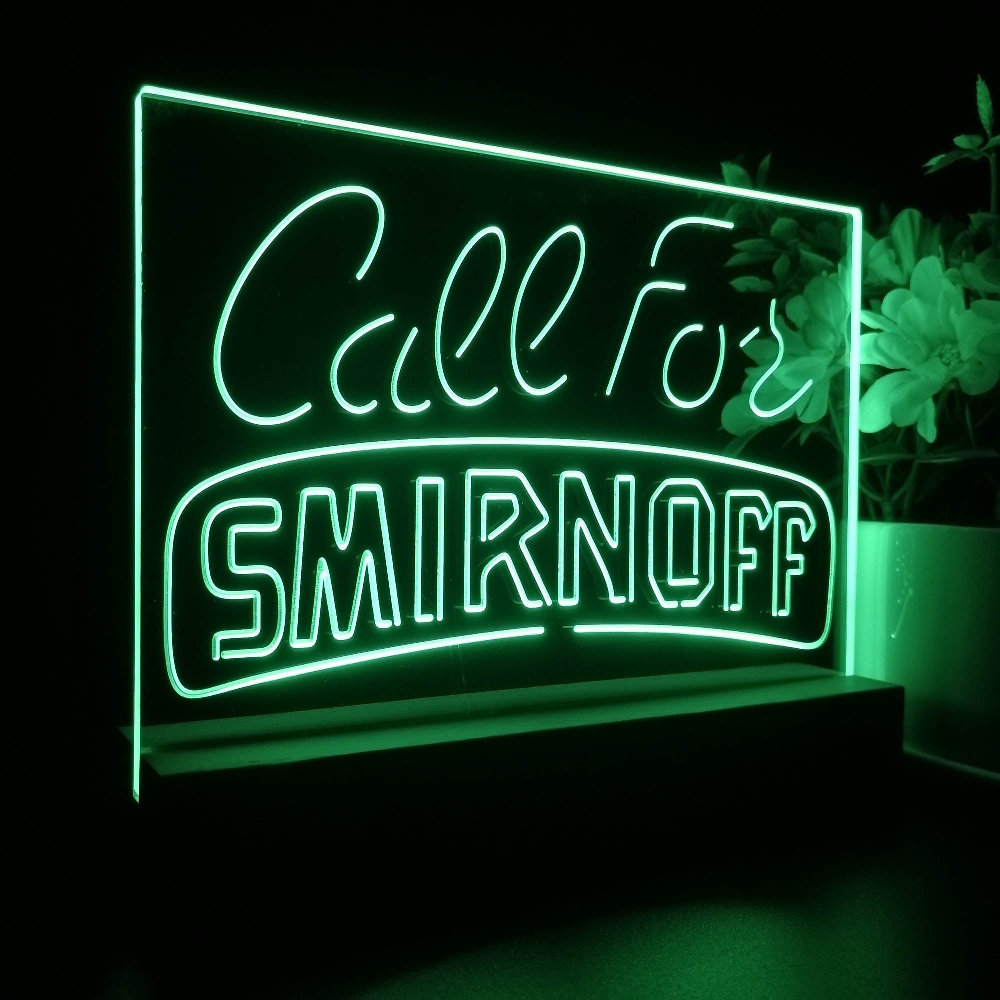Call For Smirnoff Neon Sign Pub Bar Decor Lamp