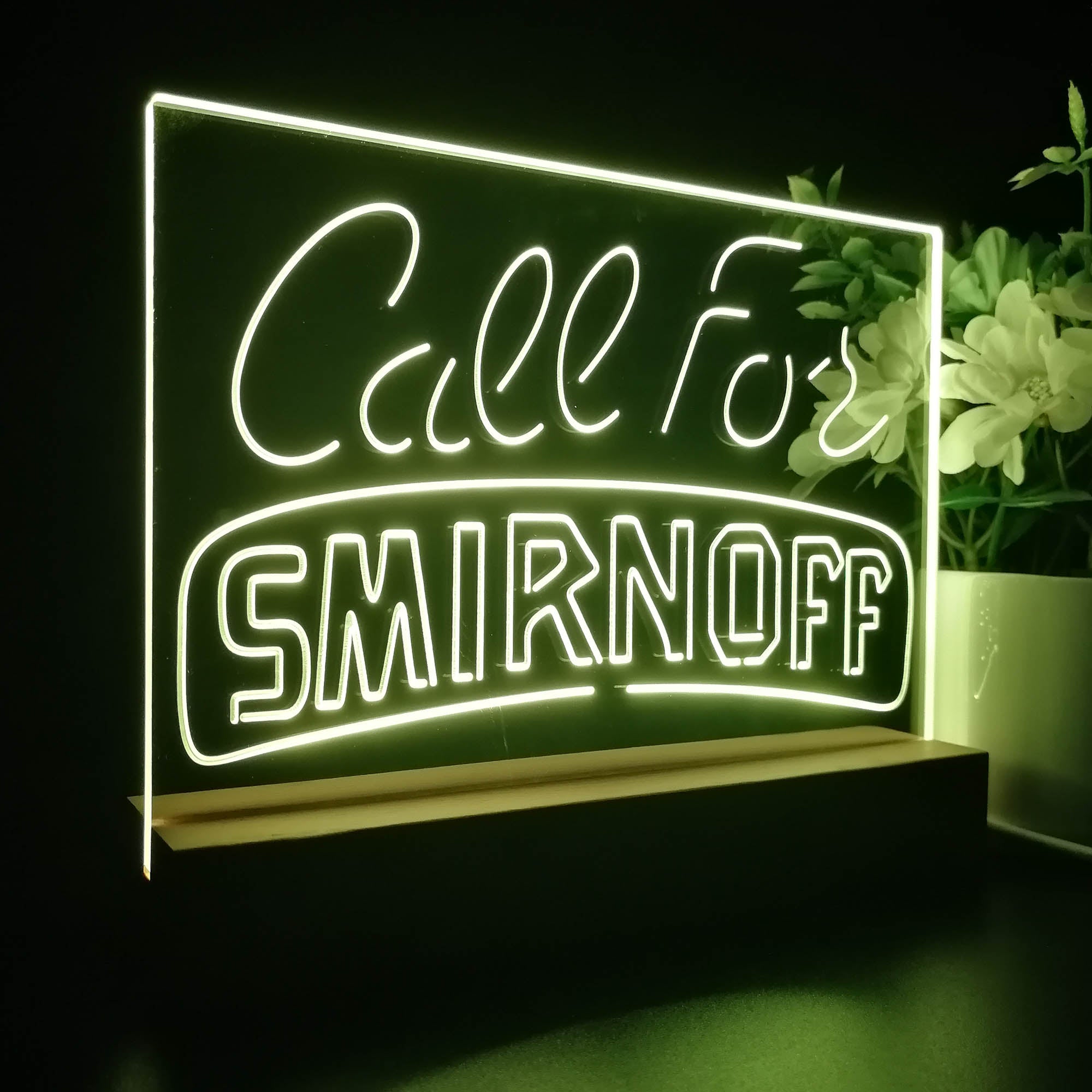 Call For Smirnoff Neon Sign Pub Bar Decor Lamp