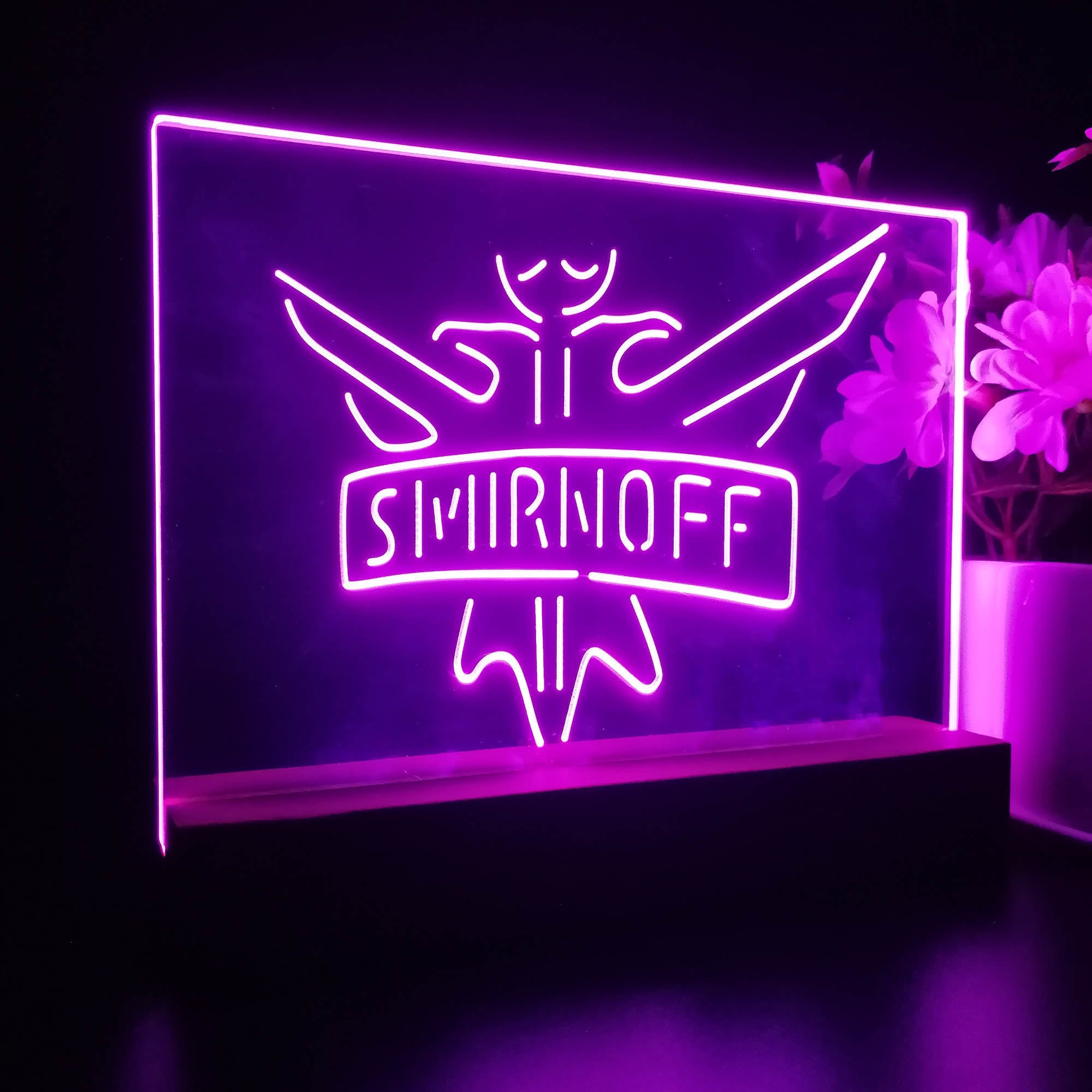 Smirnoff Beverages Neon Sign Pub Bar Decor Lamp