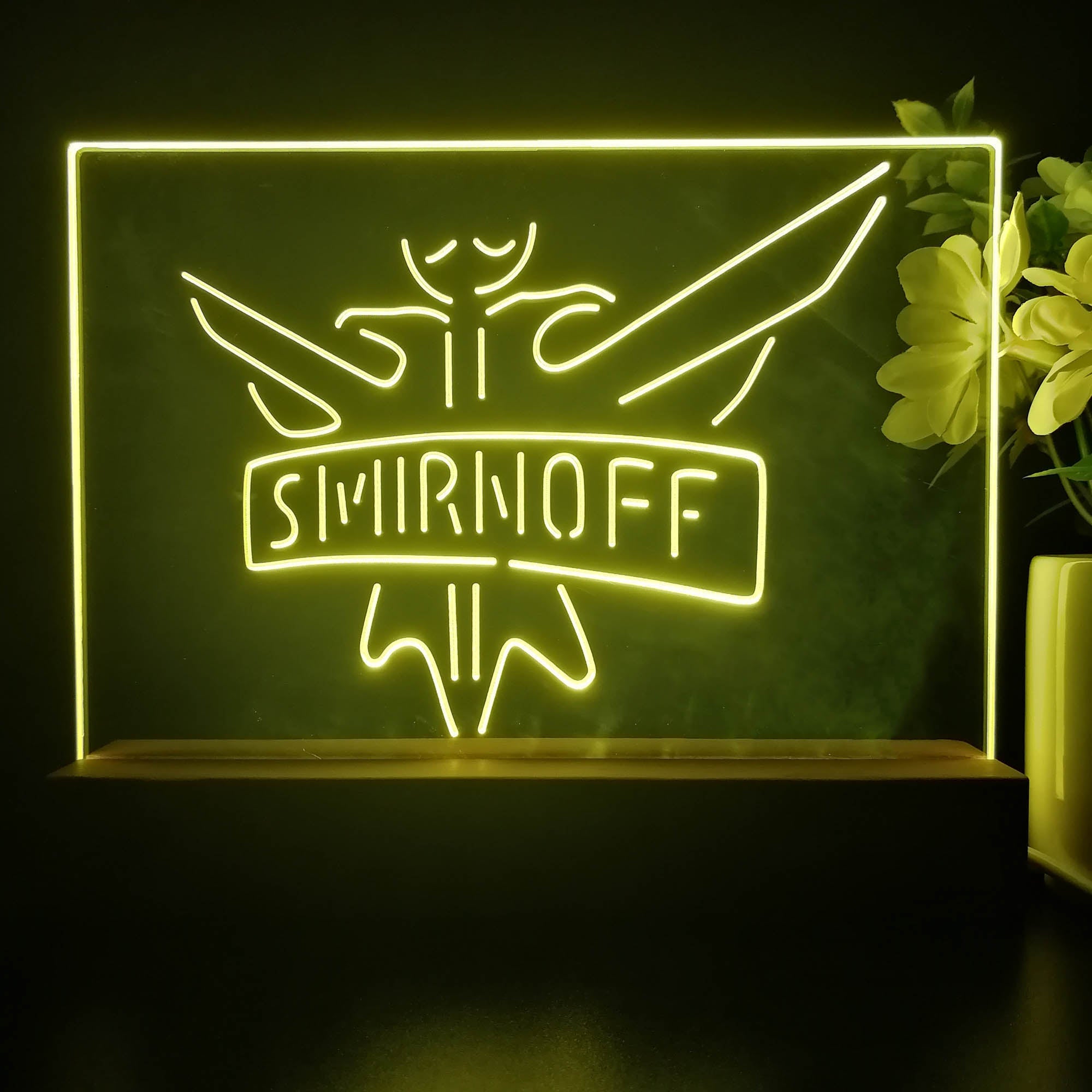 Smirnoff Beverages Neon Sign Pub Bar Decor Lamp