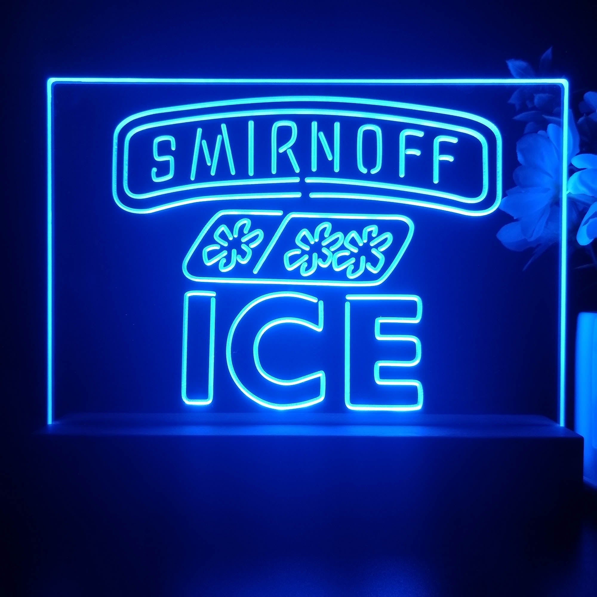 Smirnoff Ice Beverages Neon Sign Pub Bar Decor Lamp