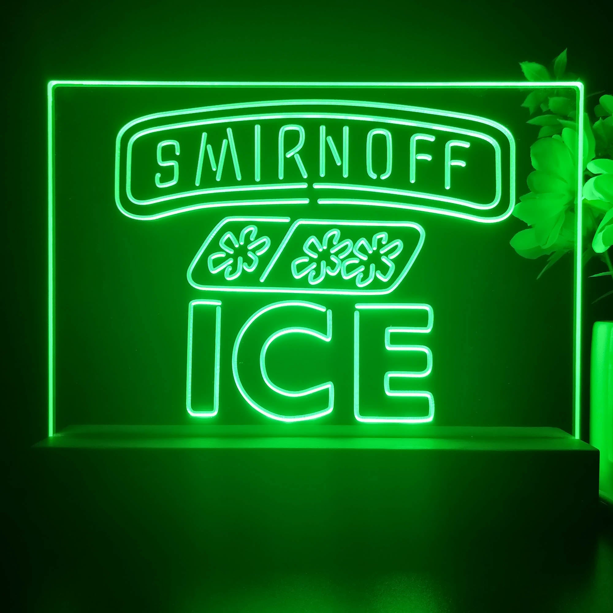 Smirnoff Ice Beverages Neon Sign Pub Bar Decor Lamp