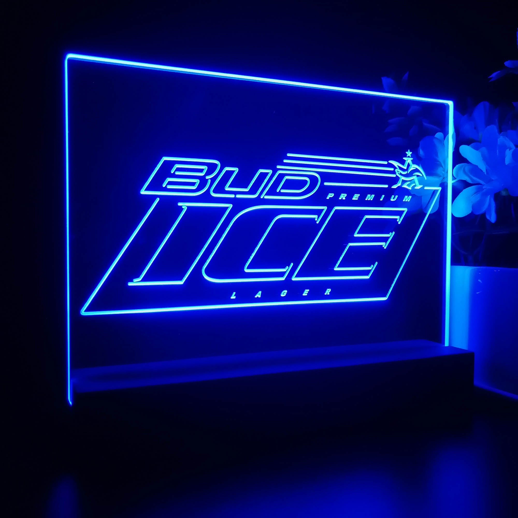 Bud Ice Larger Neon Sign Pub Bar Decor Lamp