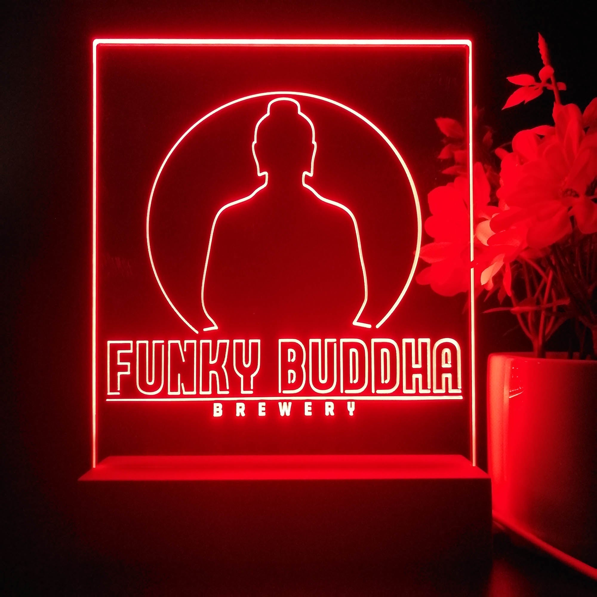 Funky Buddha Brewery 3D Illusion Night Light Desk Lamp