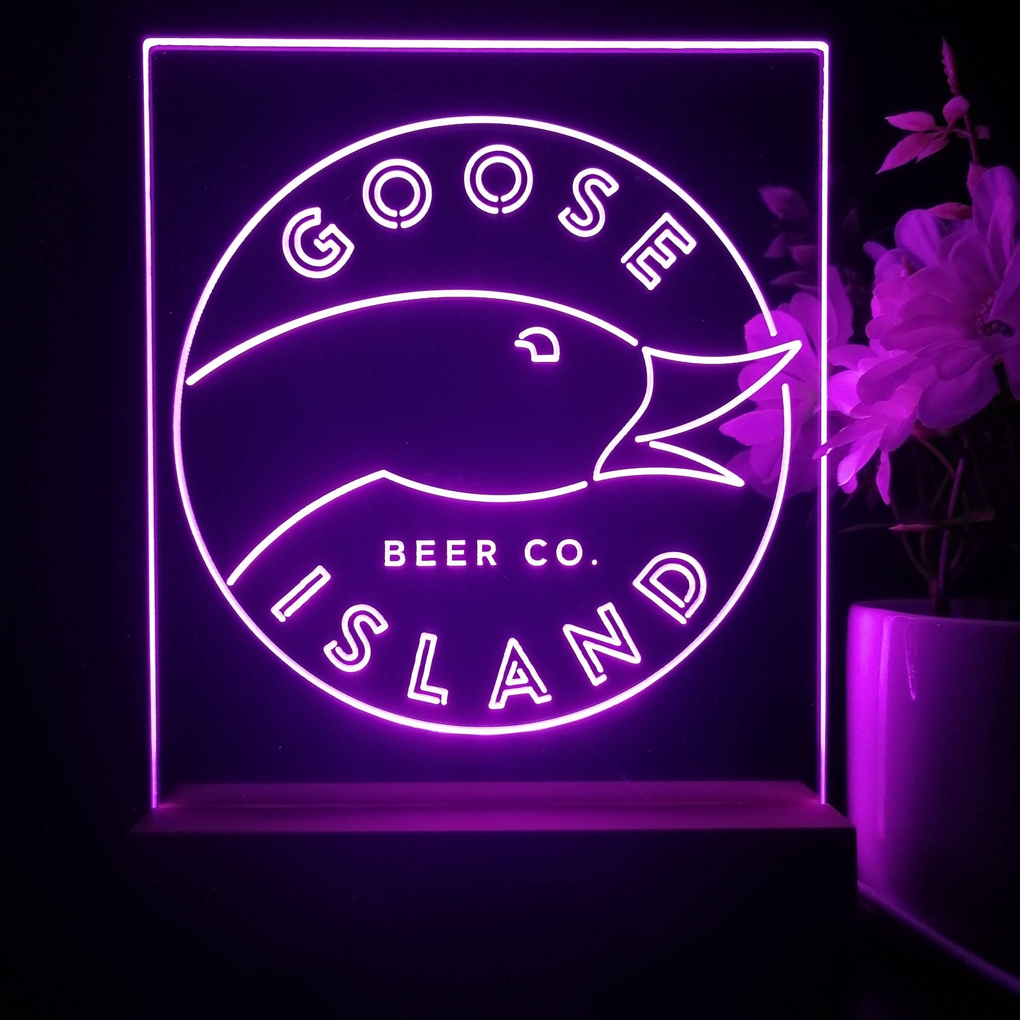 Goose Island Brewery 3D Illusion Night Light Desk Lamp