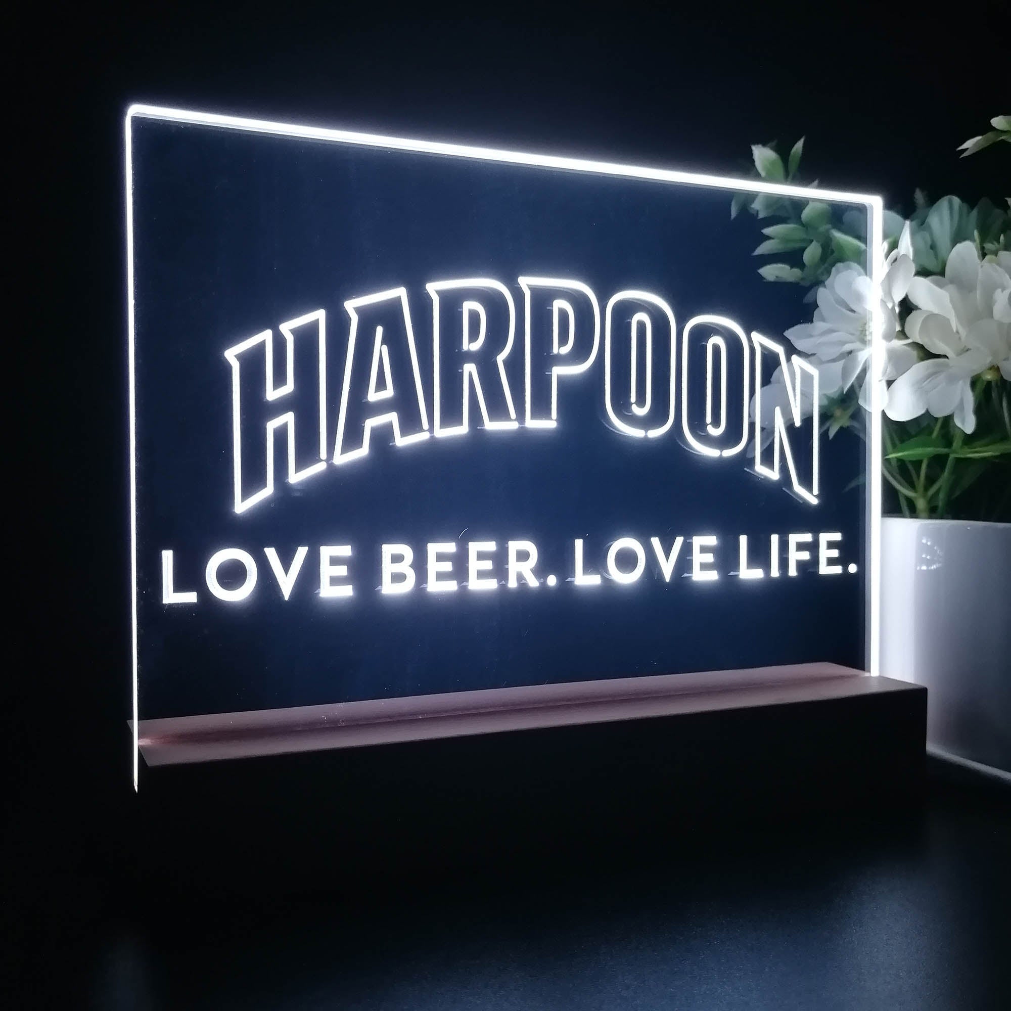 Harpoon Brewery Neon Sign Pub Bar Decor Lamp