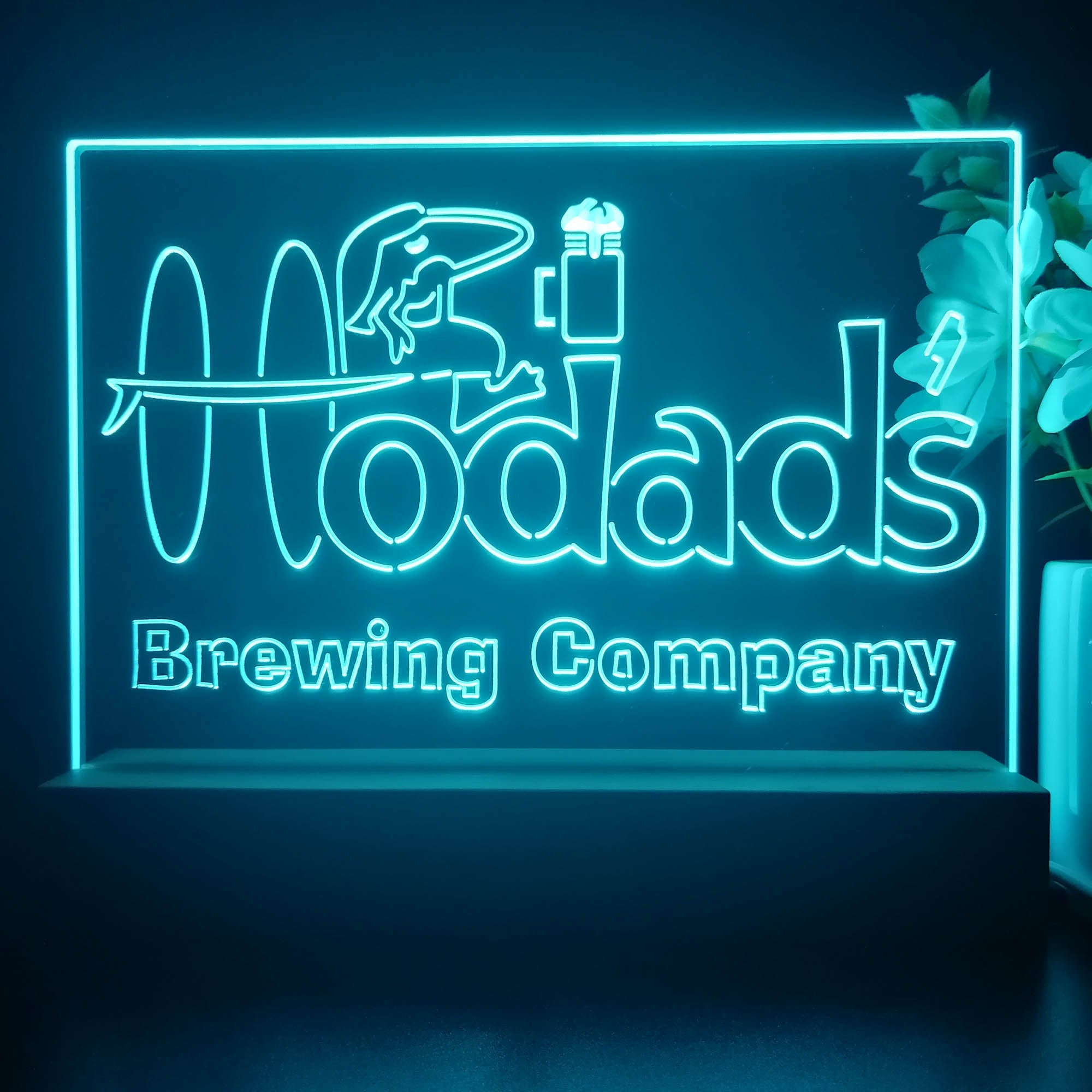Hodad's Brewing Co. Neon Sign Pub Bar Decor Lamp