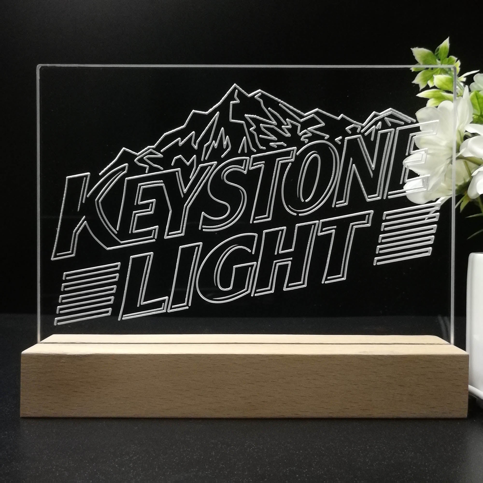 Keystone Light Neon Sign Pub Bar Decor Lamp