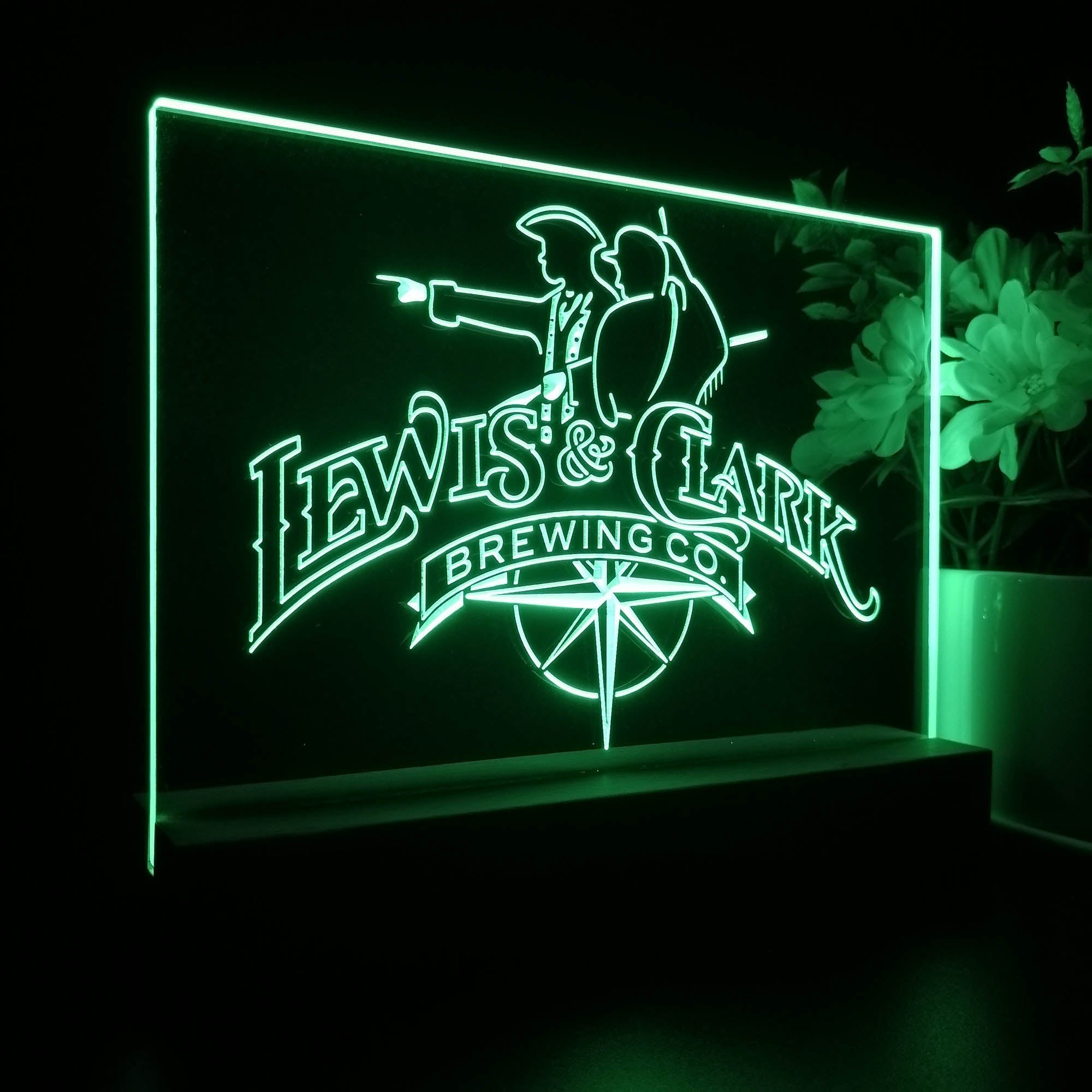 Lewis & Clark Brewing Co. Neon Sign Pub Bar Decor Lamp