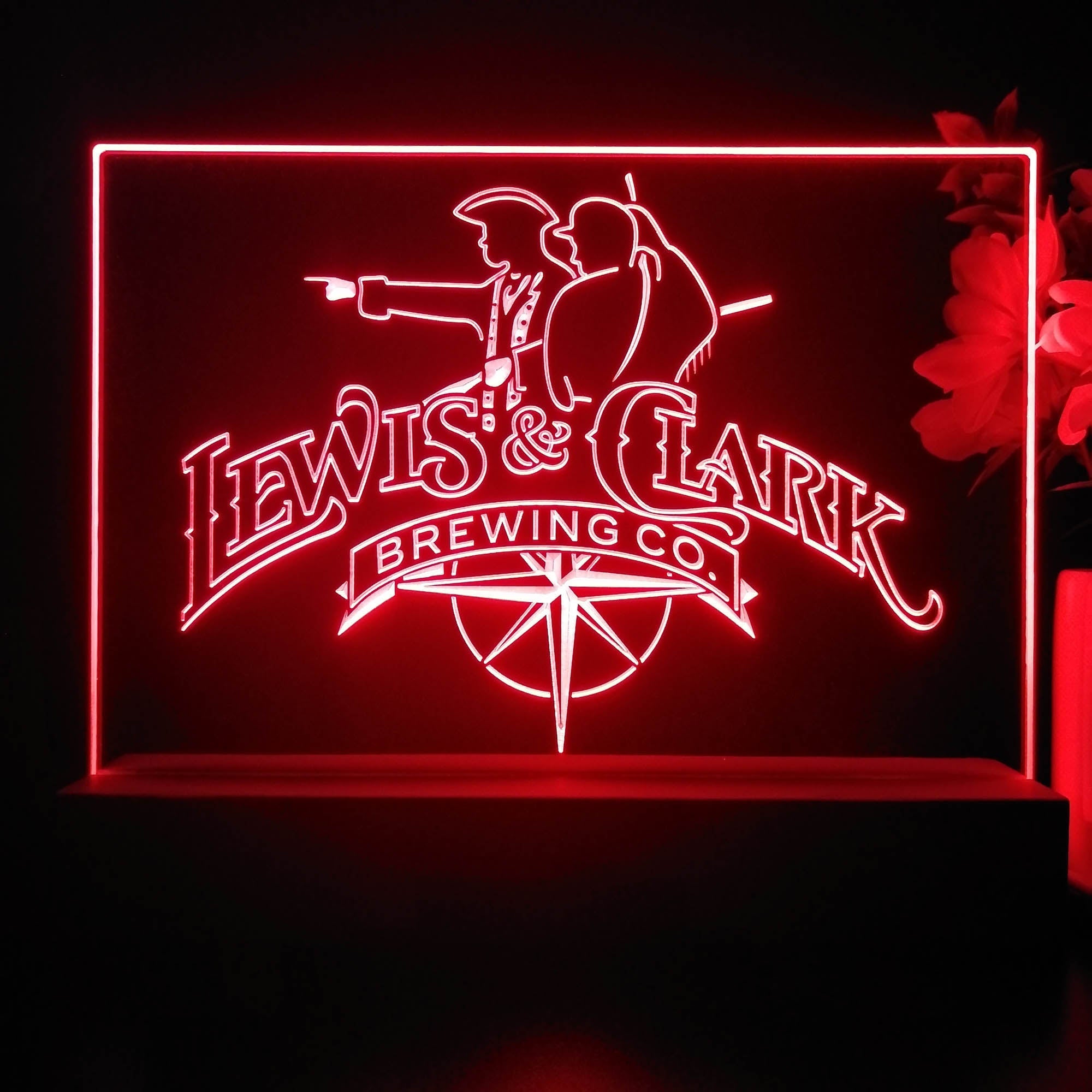 Lewis & Clark Brewing Co. Neon Sign Pub Bar Decor Lamp