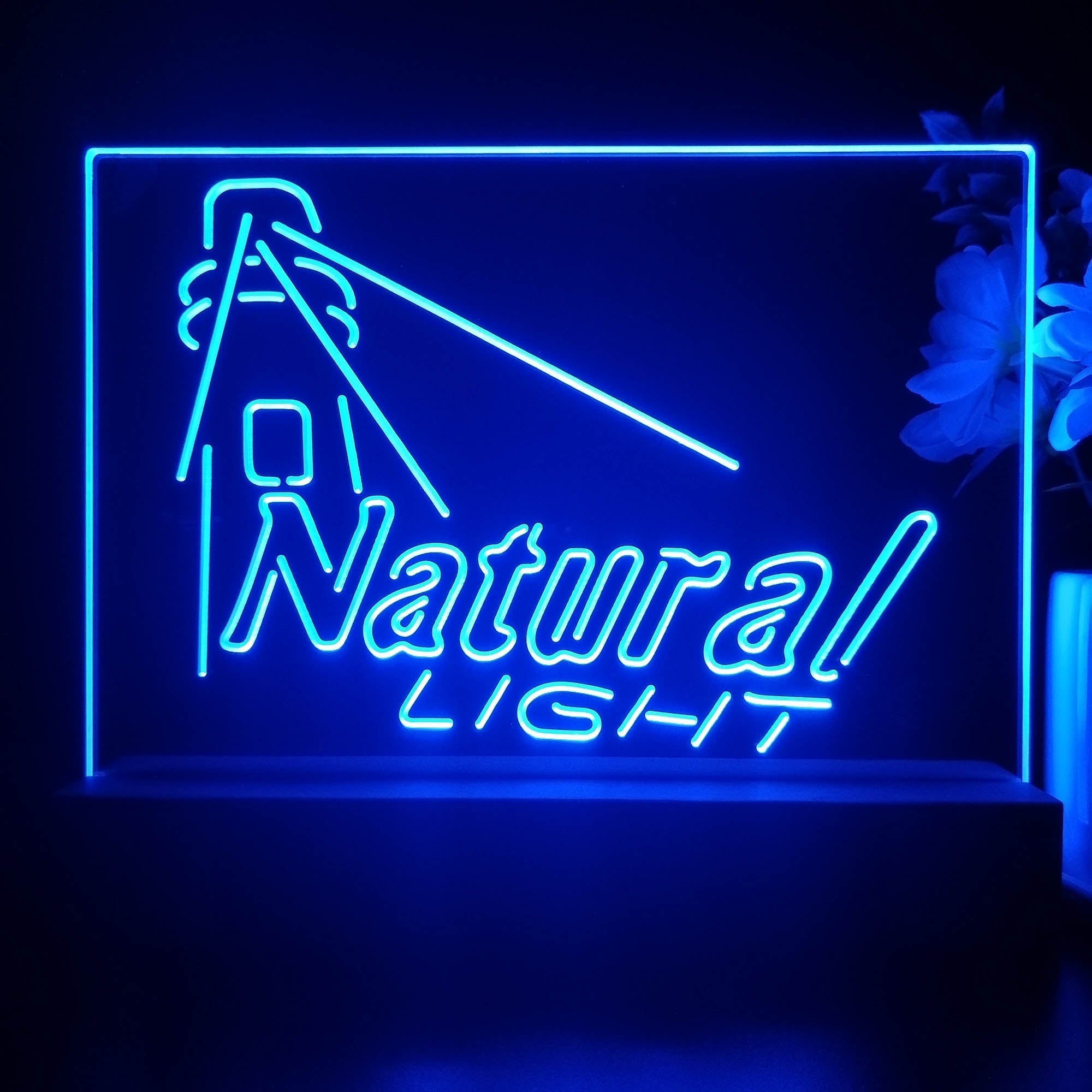 Natural Light Lighthouse Neon Sign Pub Bar Decor Lamp