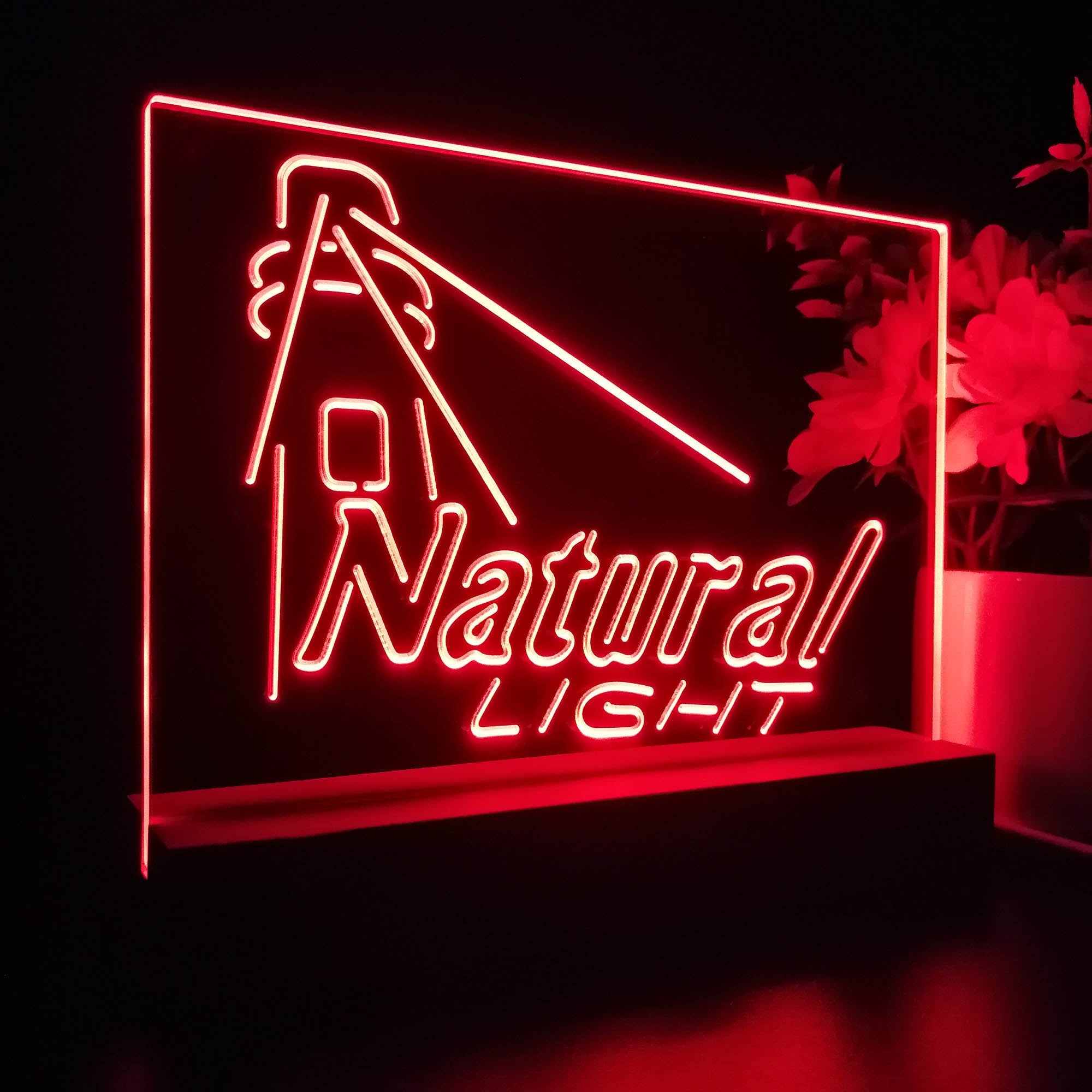 Natural Light Lighthouse Neon Sign Pub Bar Decor Lamp