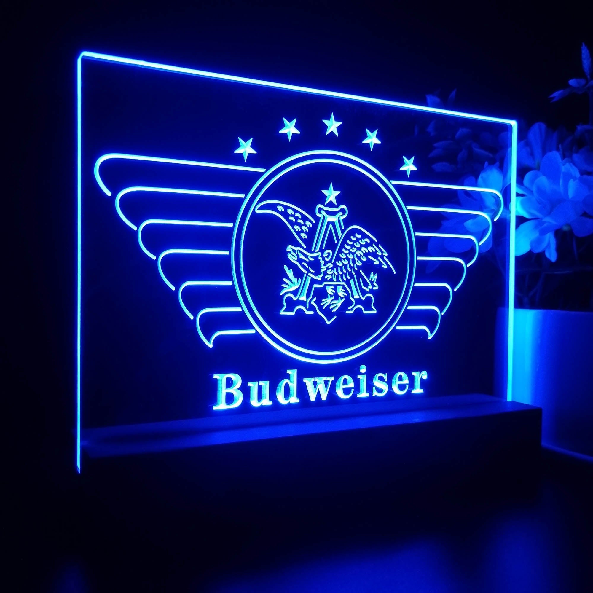 Budweiser Beer Vintage Eagle Logo Neon Sign Pub Bar Decor Lamp